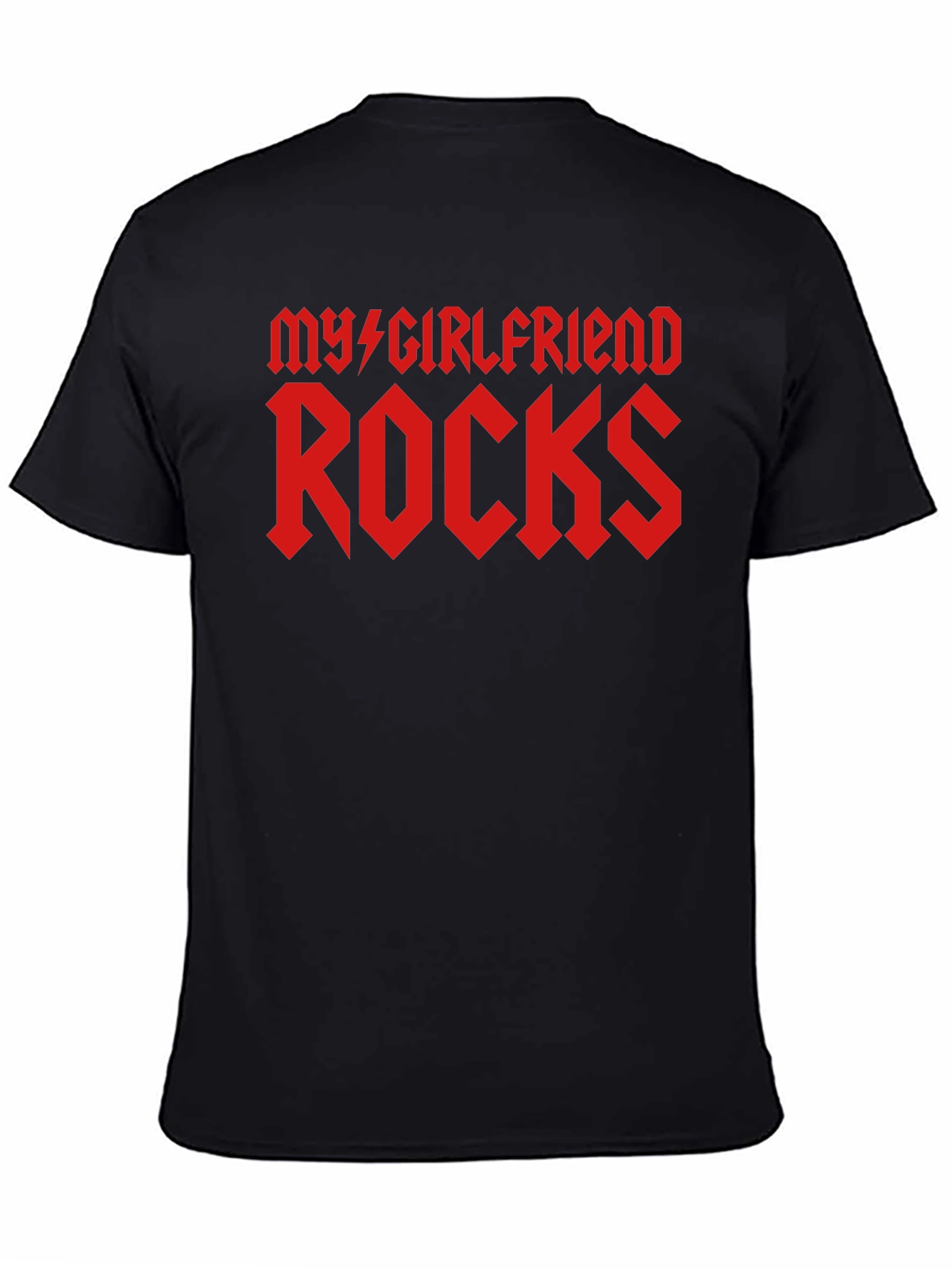 My Girlfriend Rocks Graphic Tee - Black T-Shirt