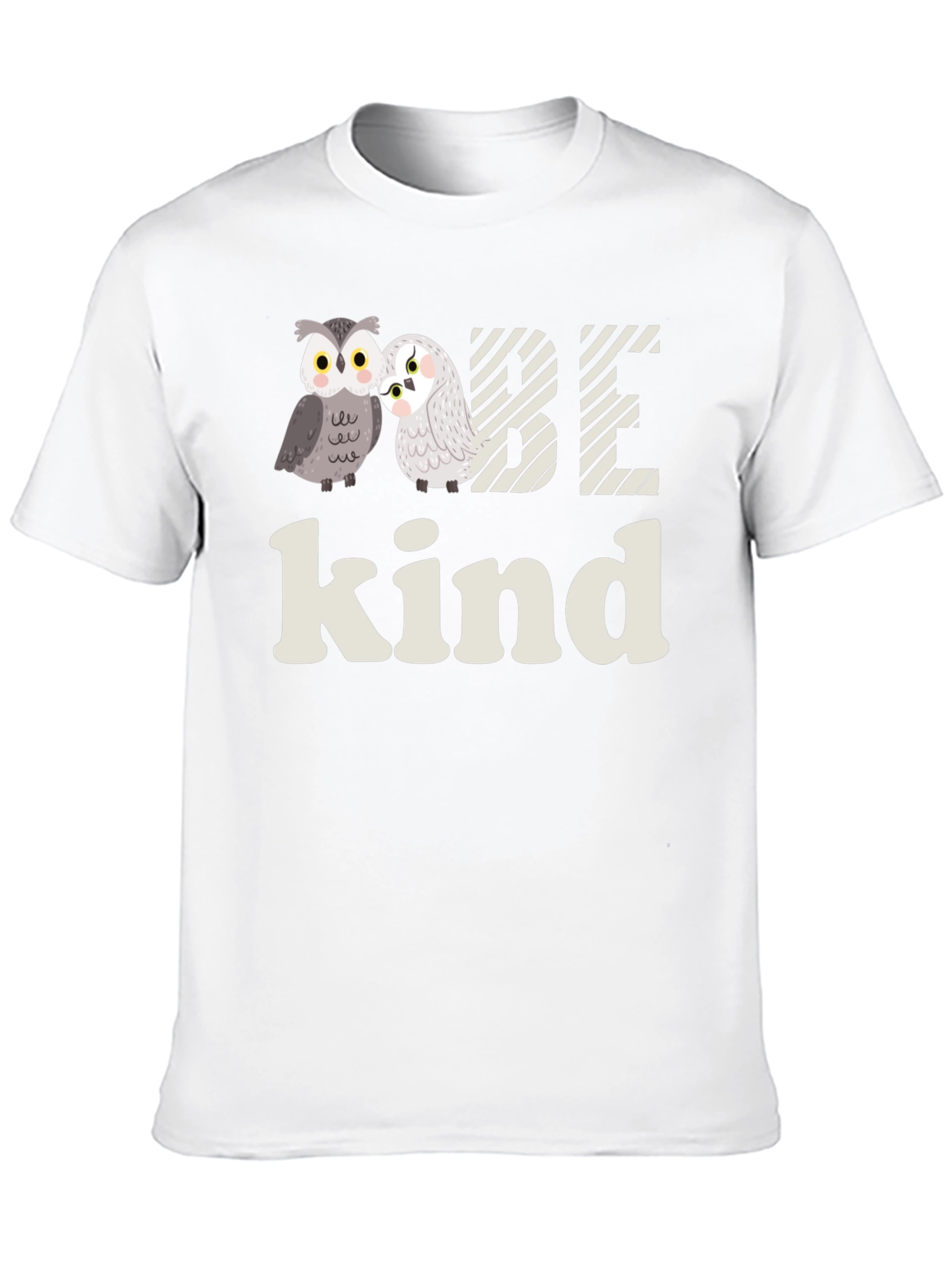 Be Kind Owl Graphic Tee -  Soft Black T-Shirt
