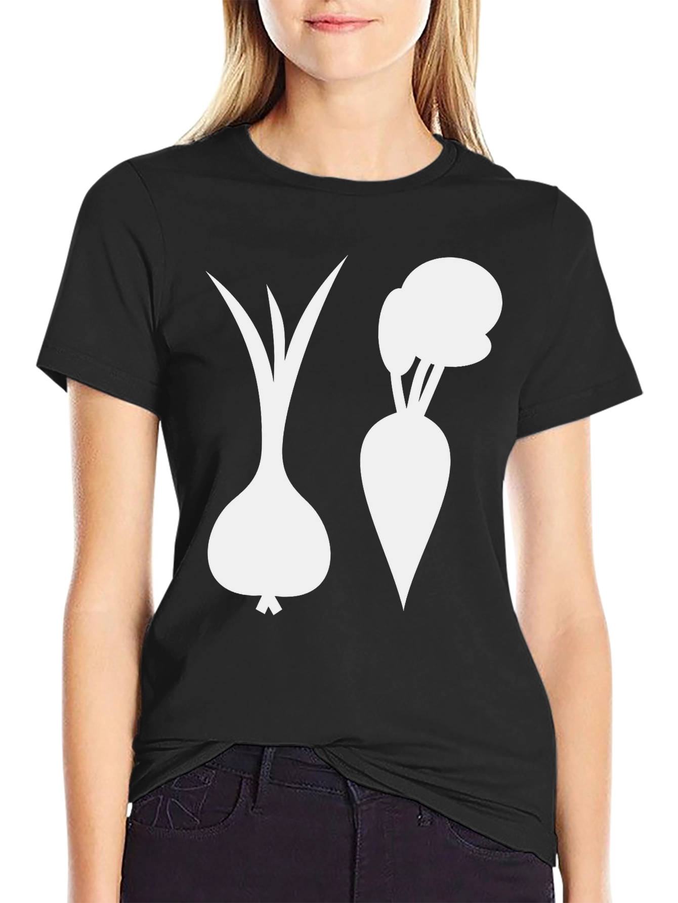 Veggie Graphic Tee - Onion & Carrot Design