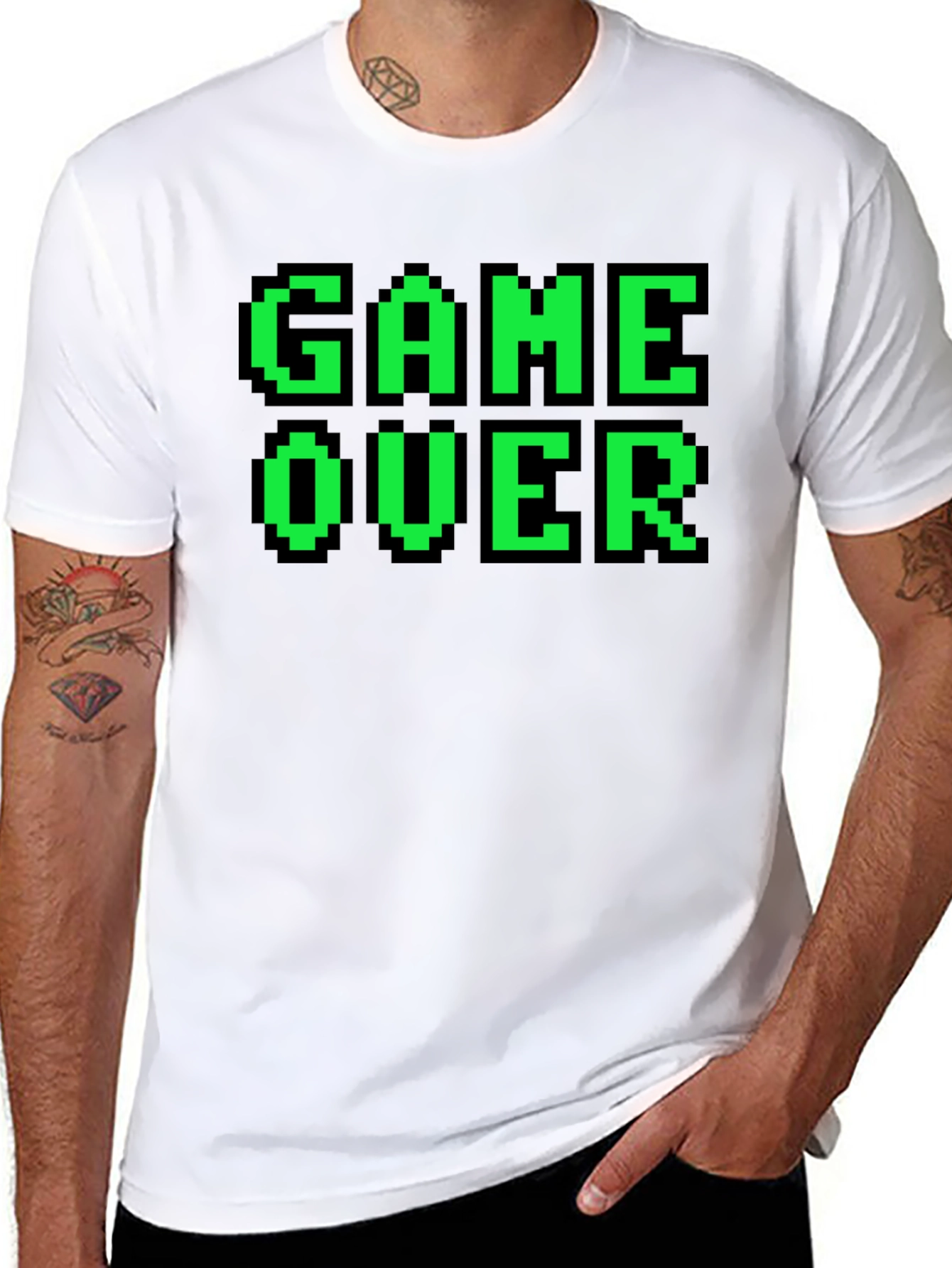 Retro Game Over Pixel Graphic T-Shirt