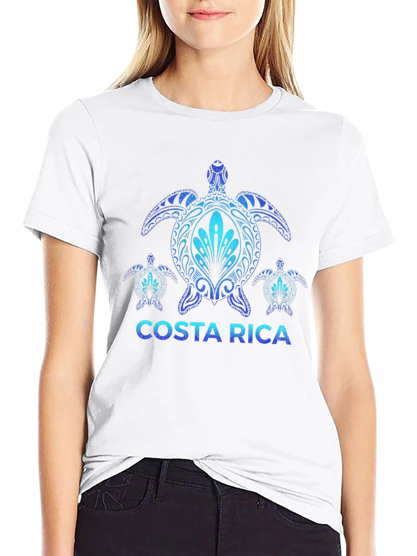 Costa Rica Turtle Tee - Black