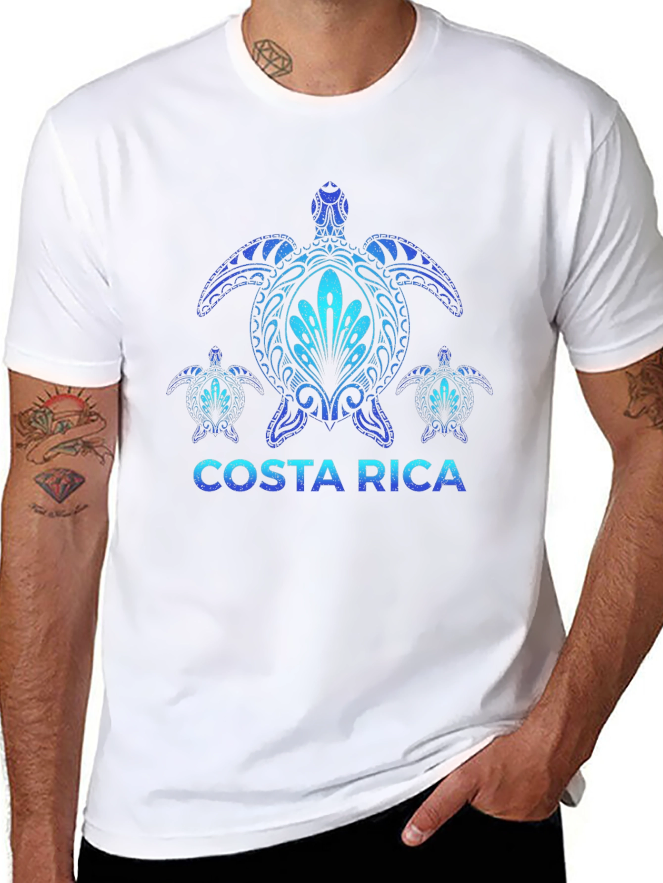 Costa Rica Turtle Tee - Black