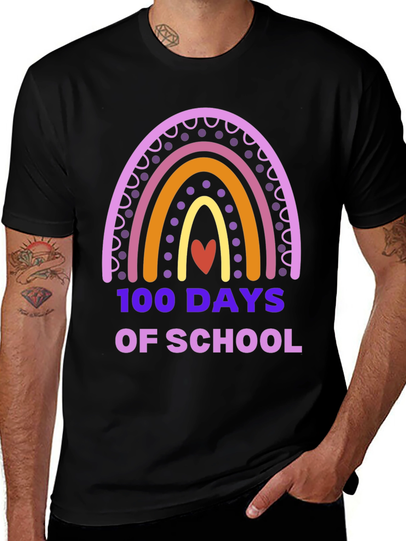 100 Days of School Rainbow T-Shirt