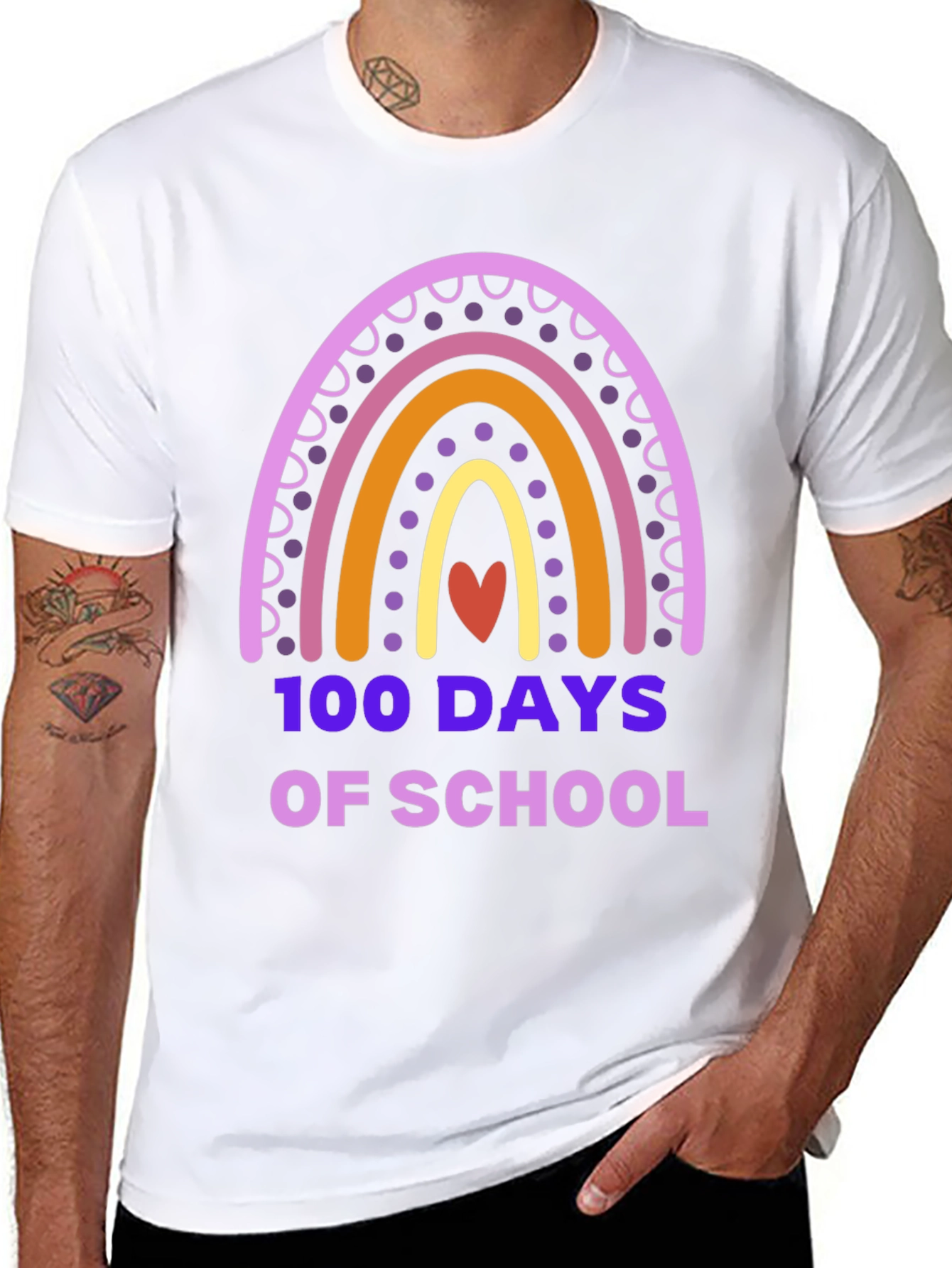 100 Days of School Rainbow T-Shirt