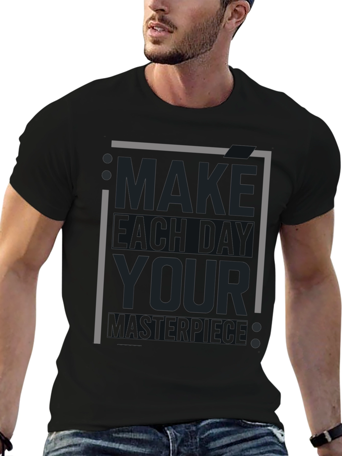 Make Today Your Masterpiece Black Graphic Tee
