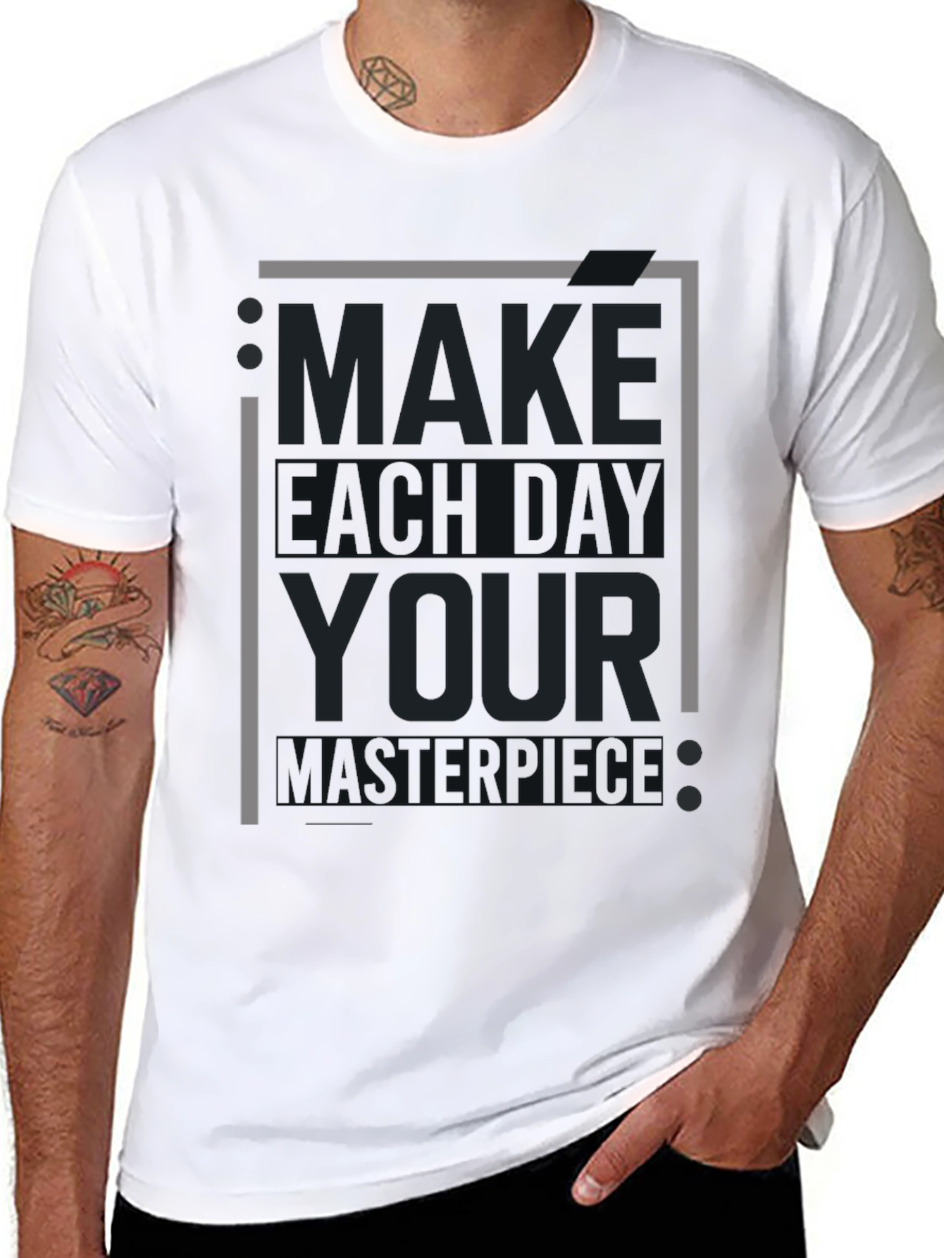 Make Today Your Masterpiece Black Graphic Tee