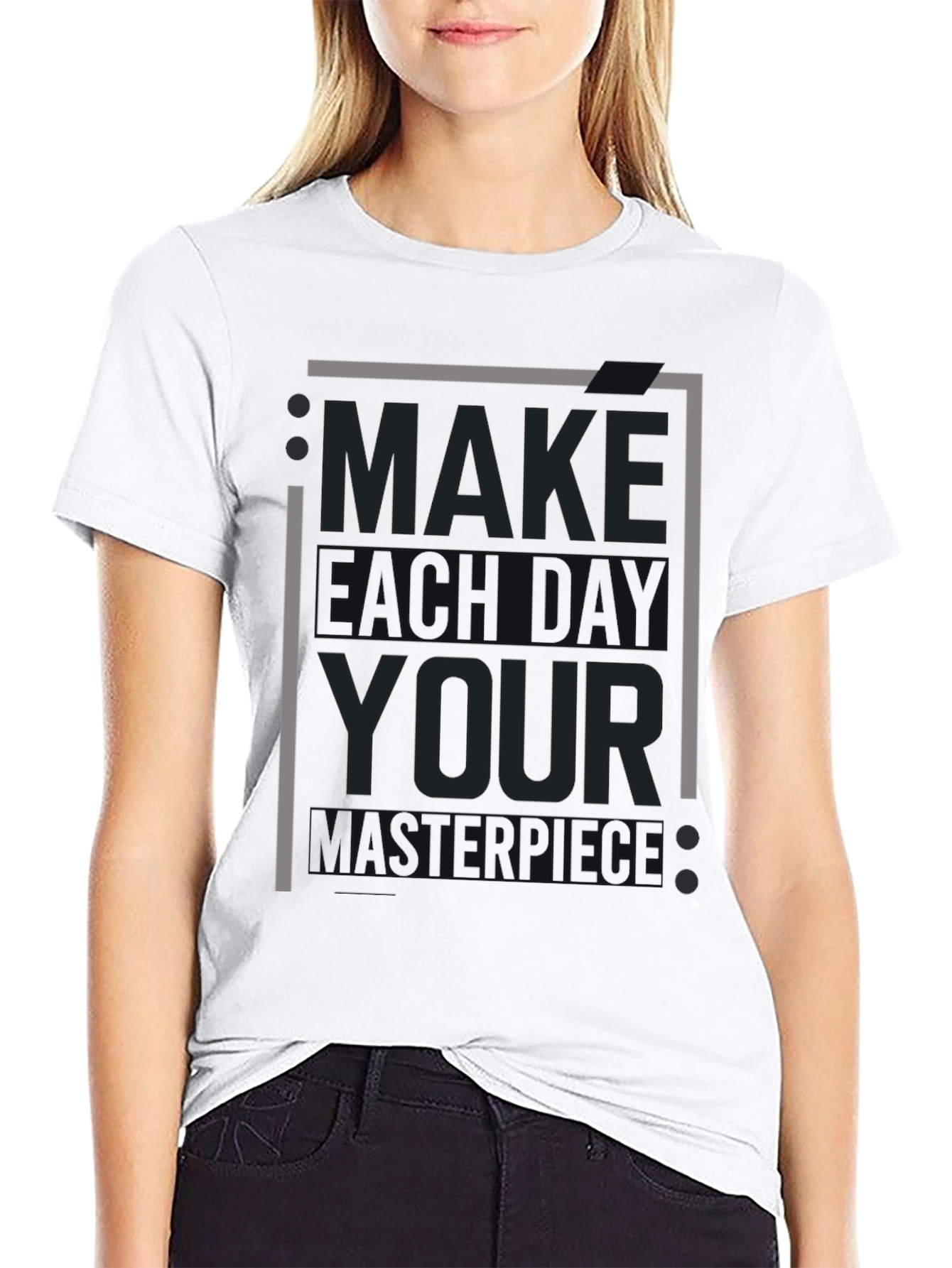 Make Today Your Masterpiece Black Graphic Tee