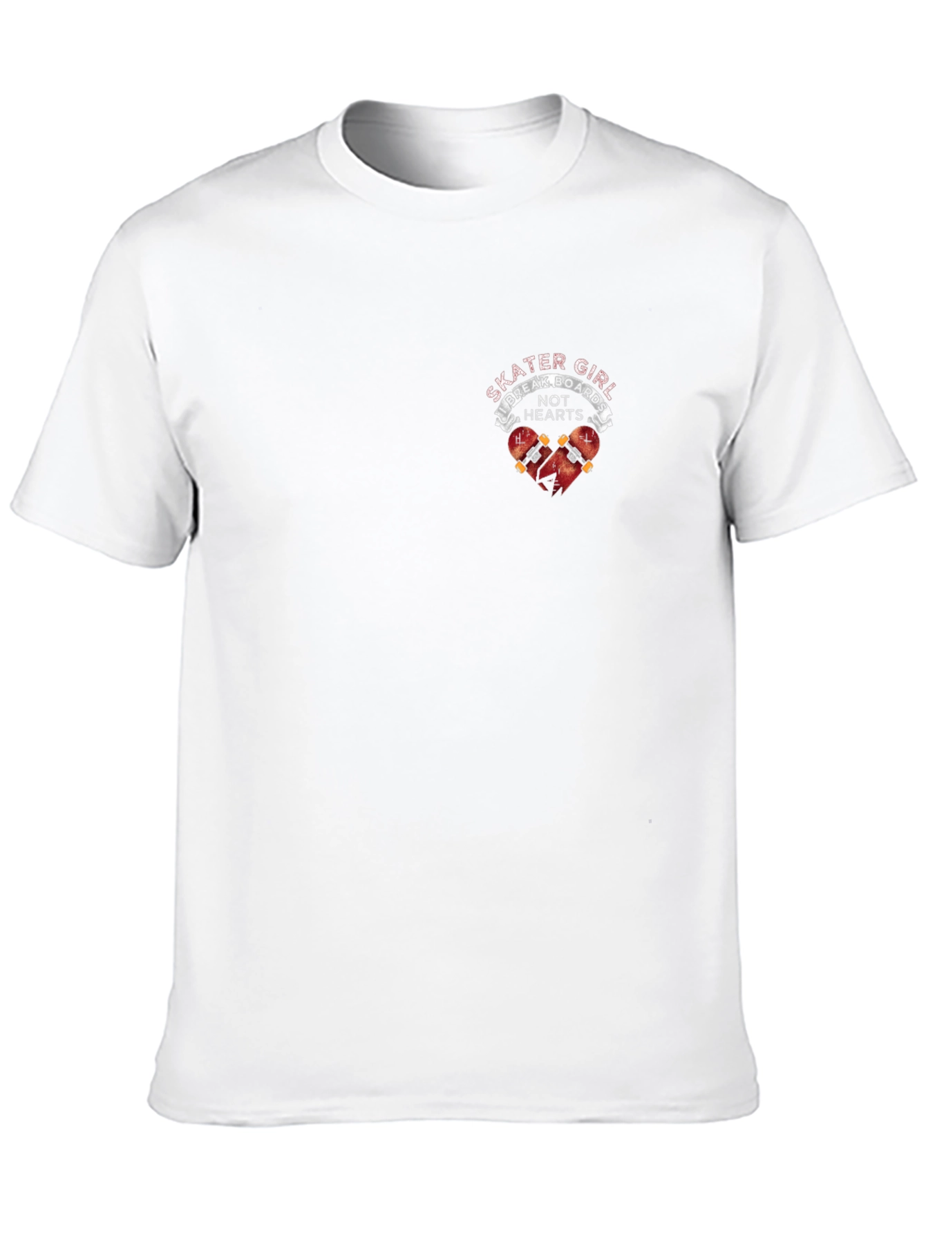Skater Girl Break Boards Not Hearts T-Shirt