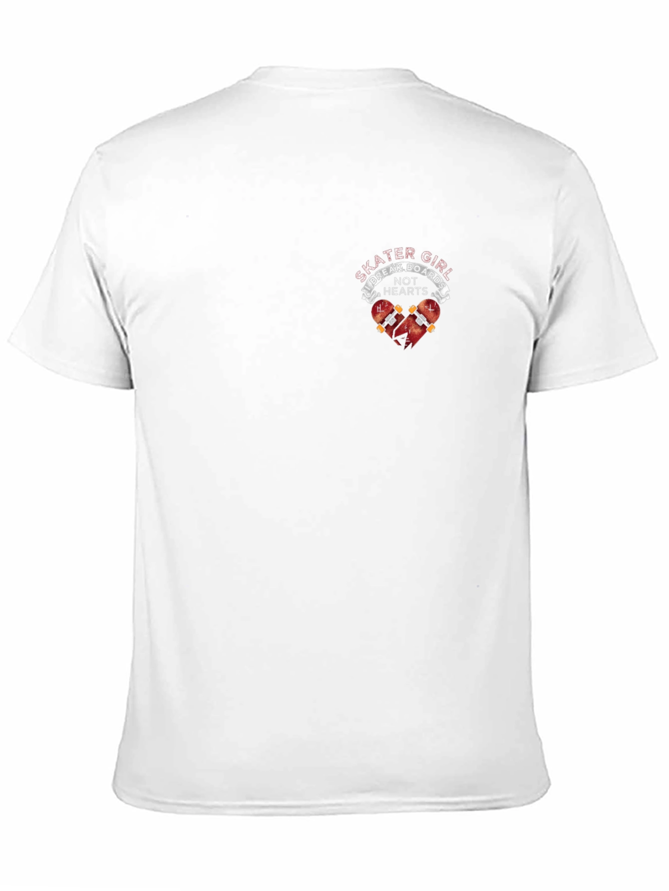 Skater Girl Break Boards Not Hearts T-Shirt