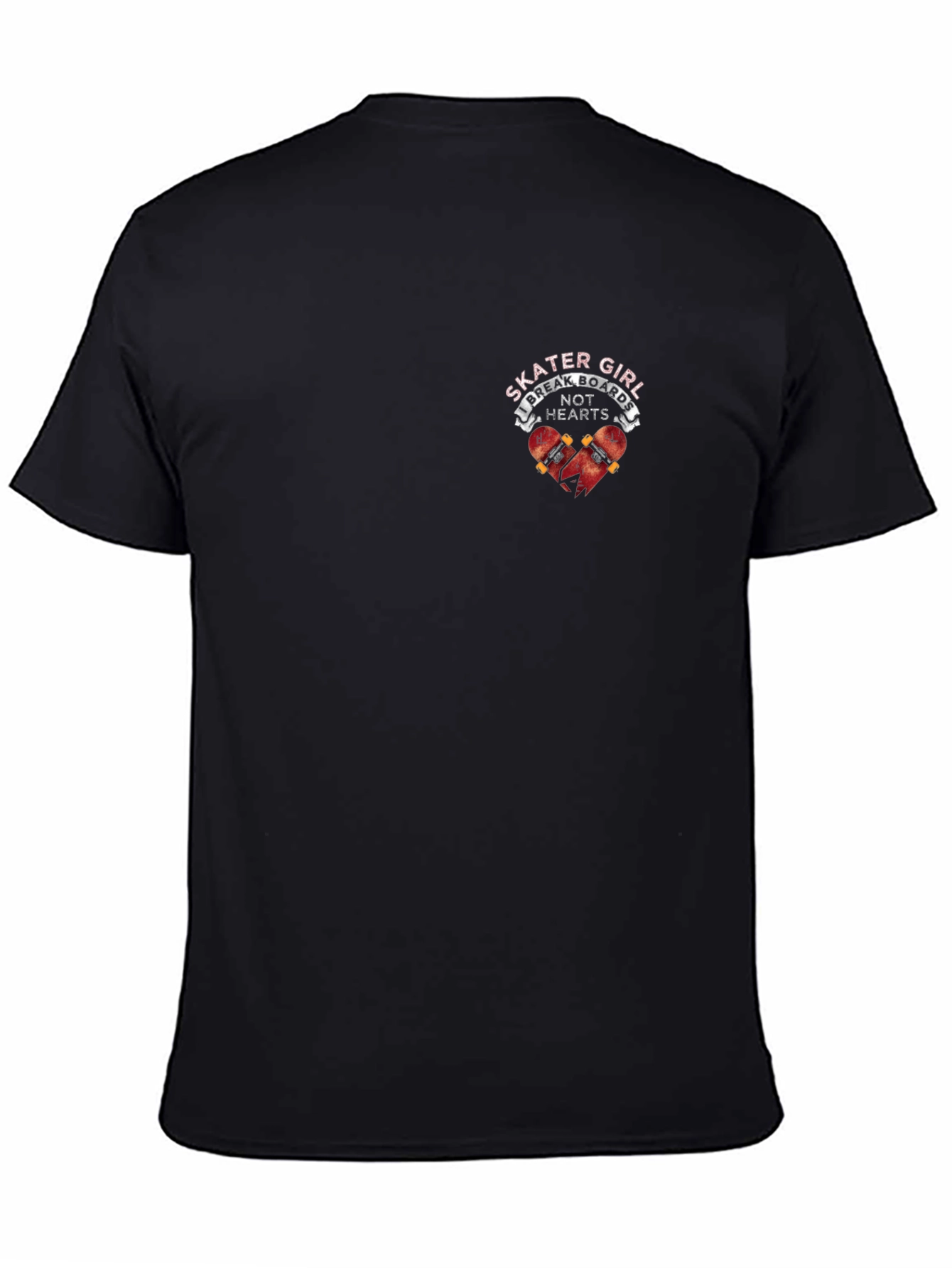 Skater Girl Break Boards Not Hearts T-Shirt