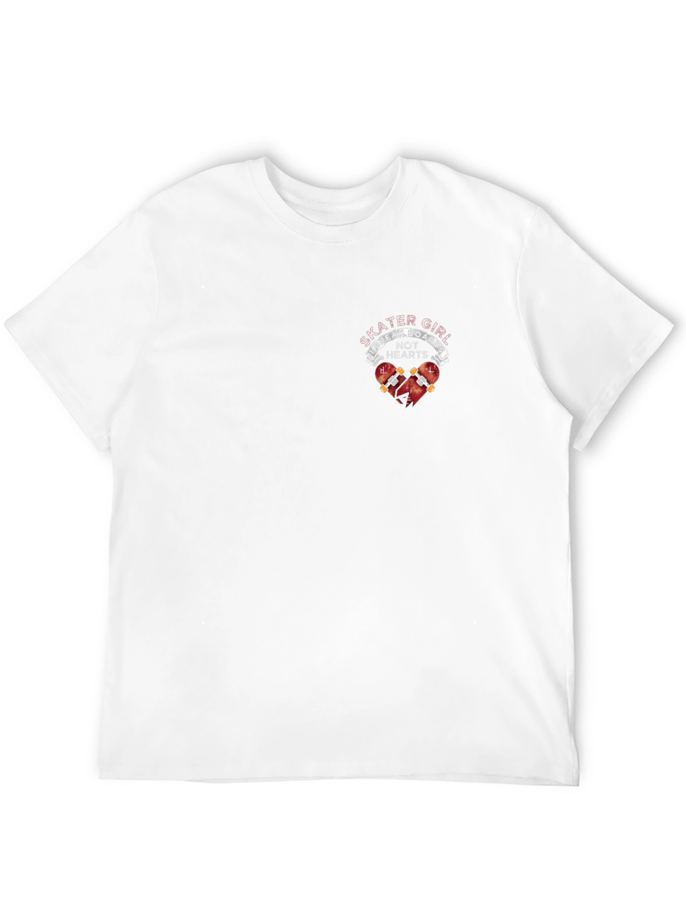 Skater Girl Break Boards Not Hearts T-Shirt