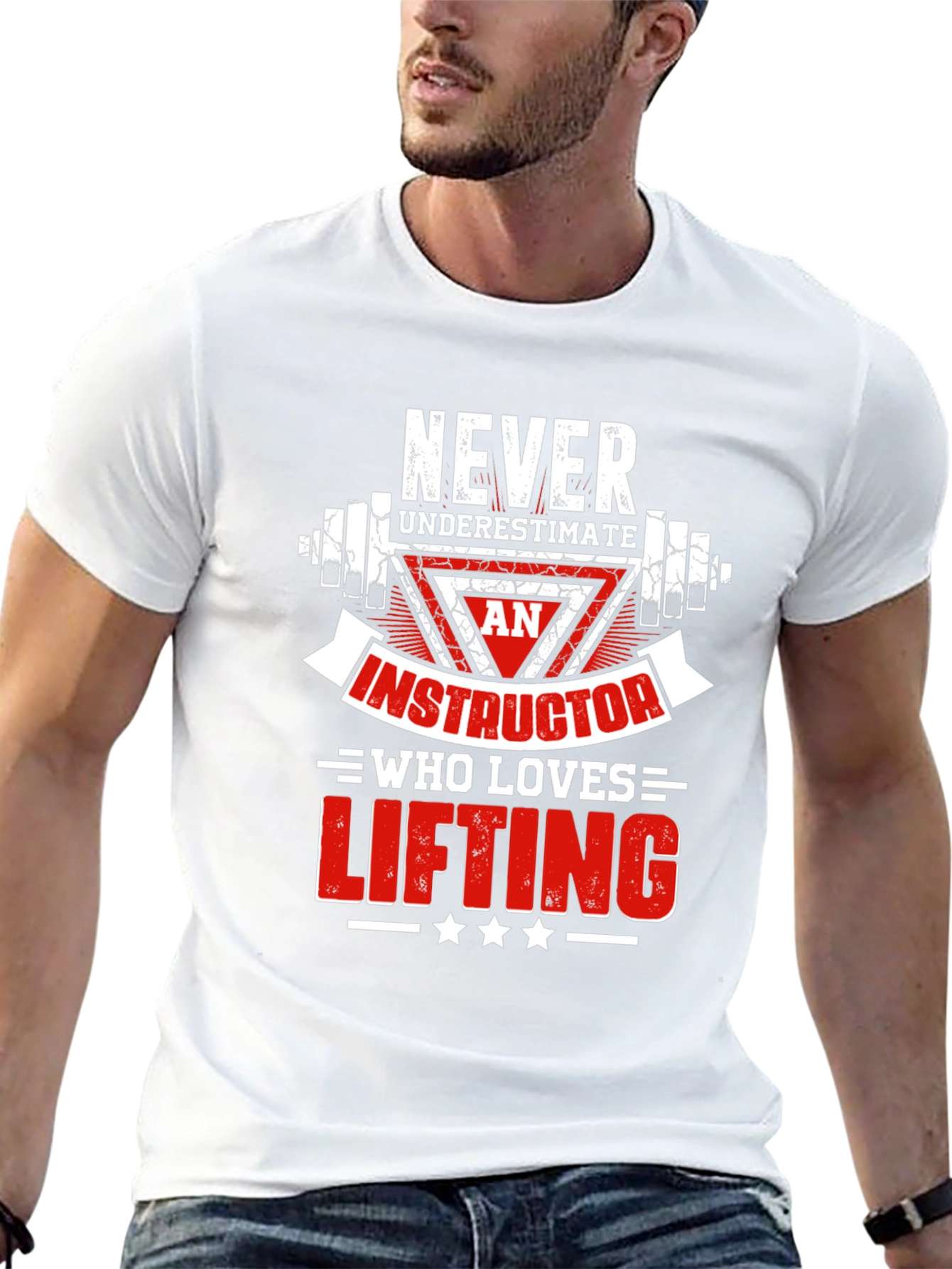 Never Underestimate Lifting Instructor Black T-Shirt