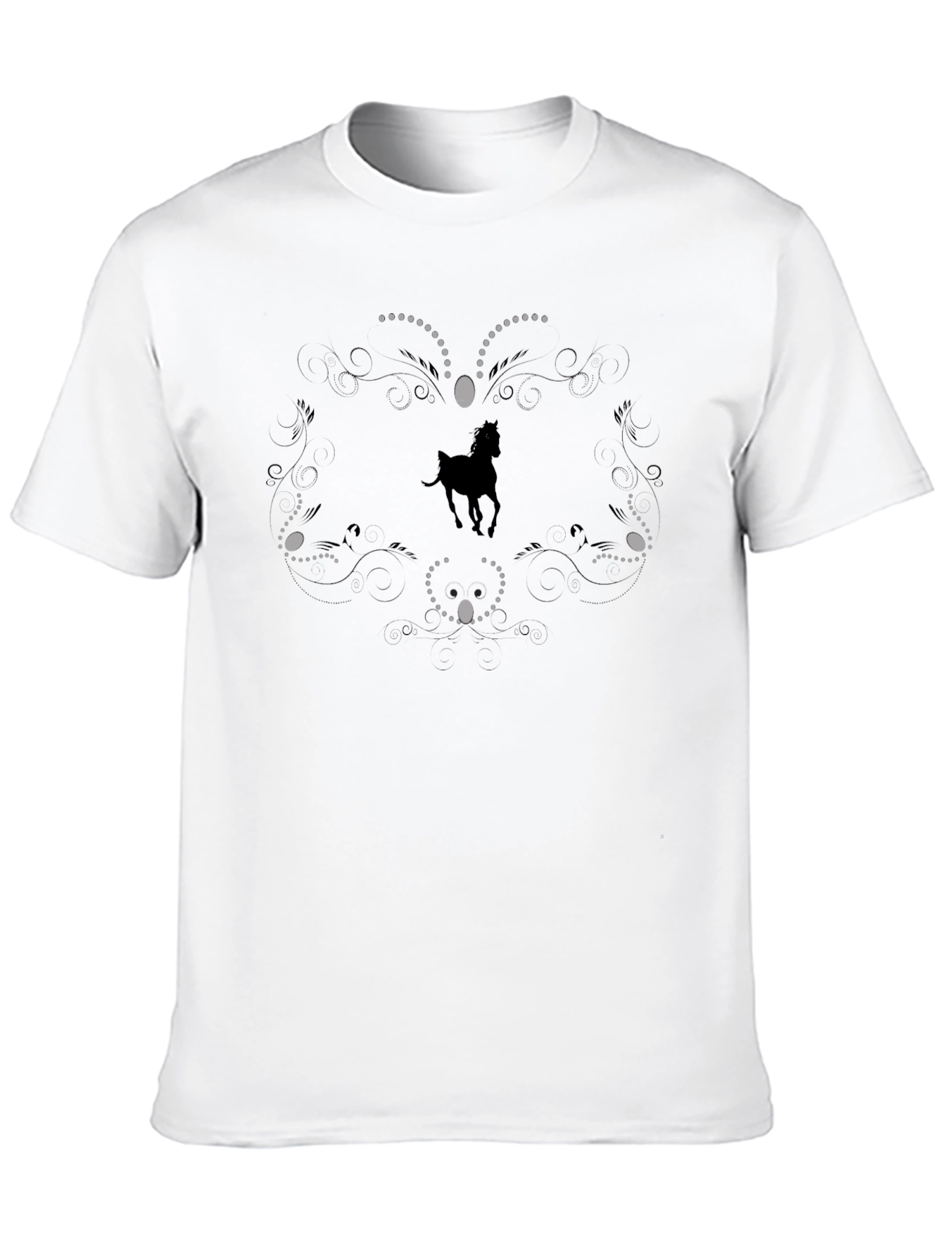 Horse Mandala Black T-Shirt