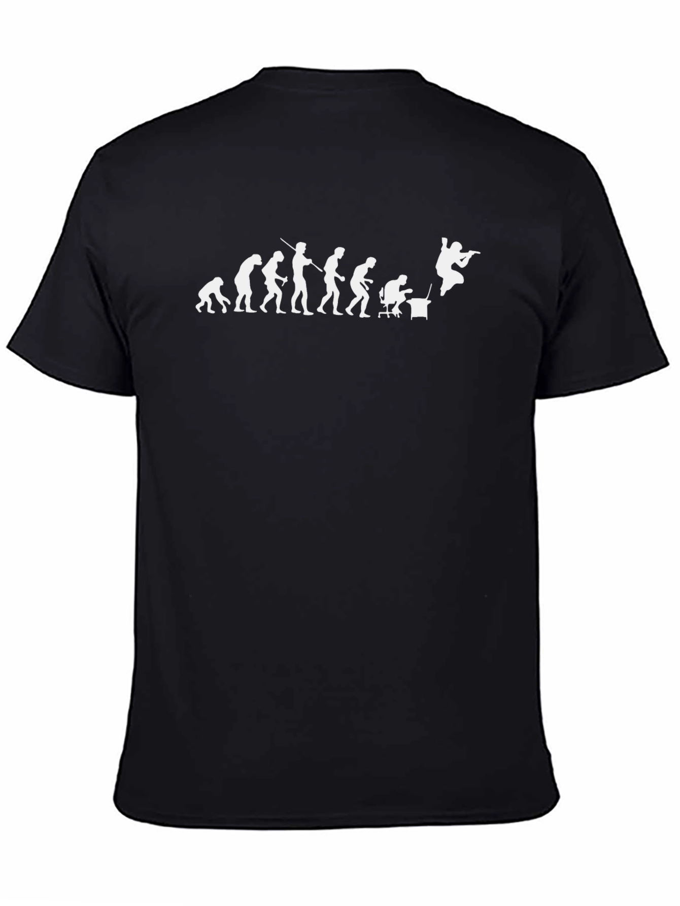 Evolution of Gaming T-Shirt Black Cotton