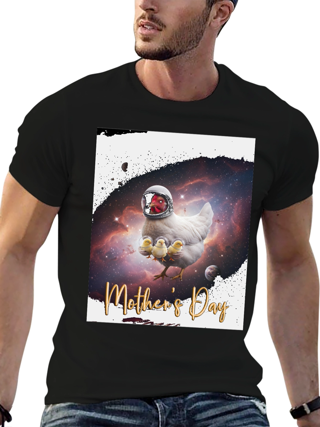 Mothers Day Chicken Astronaut T-Shirt