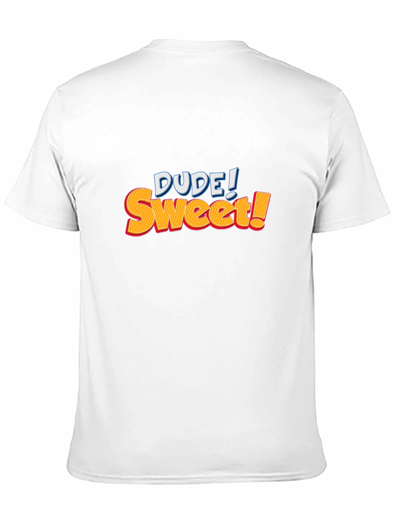 Dude! Sweet! Graphic Print Black T-Shirt