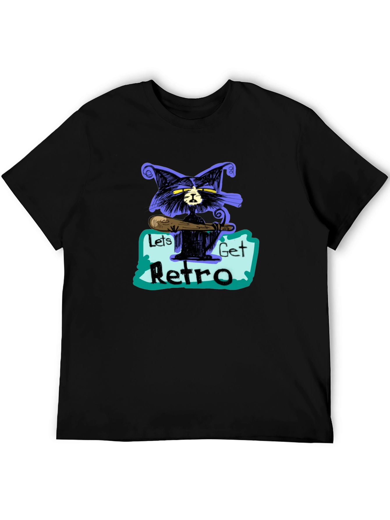 Retro Cat Graphic T-Shirt - Cool & Unique