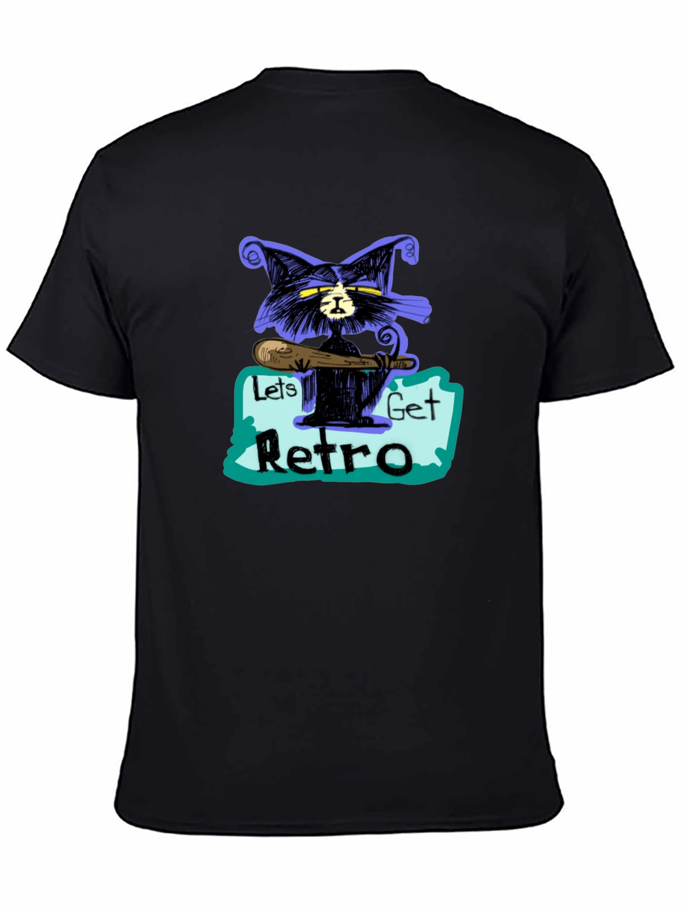 Retro Cat Graphic T-Shirt - Cool & Unique