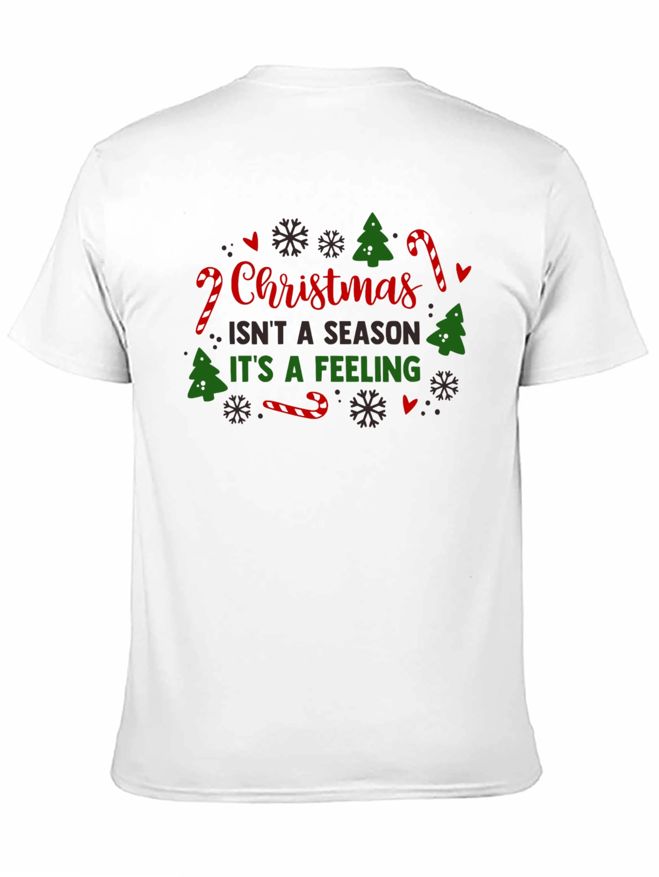 Christmas Feeling Black Graphic T-Shirt