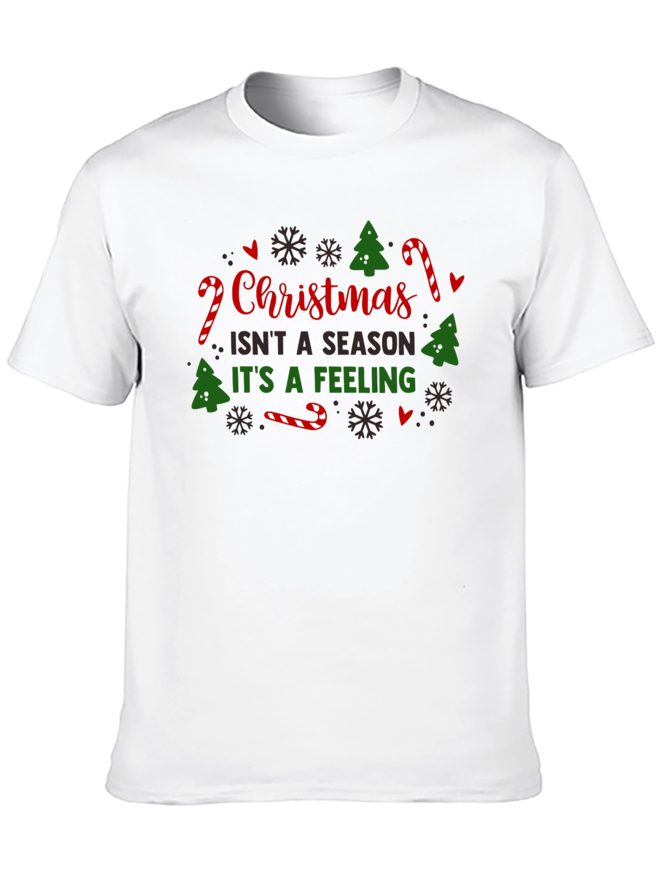 Christmas Feeling Black Graphic T-Shirt