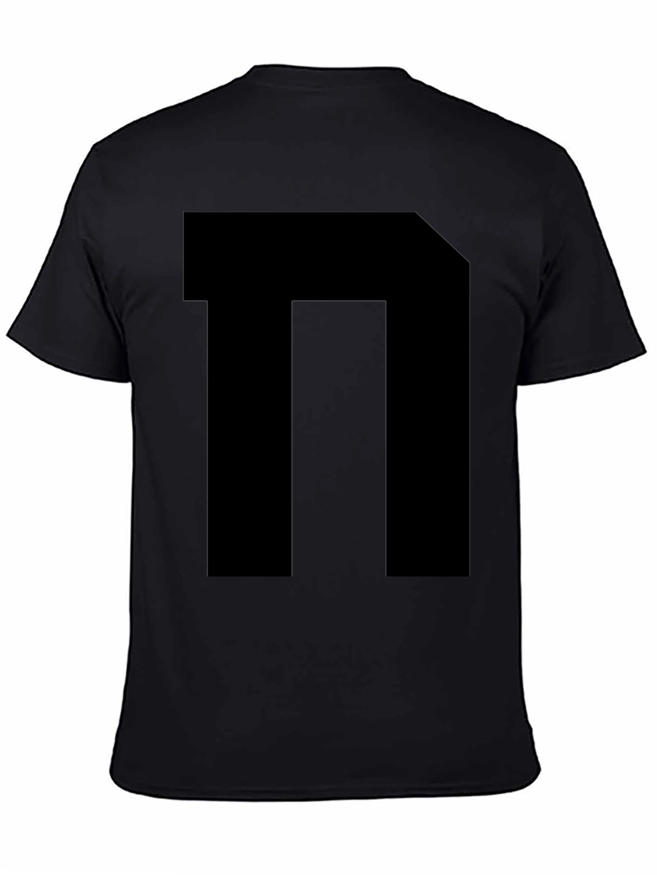 Modern Block Letter T-Shirt - Sleek Black Tee
