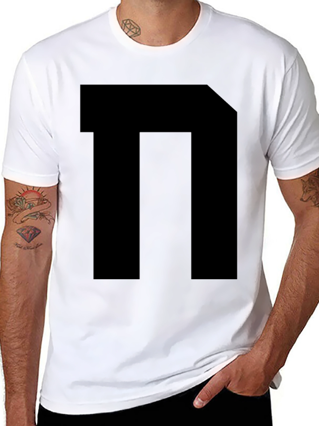Modern Block Letter T-Shirt - Sleek Black Tee