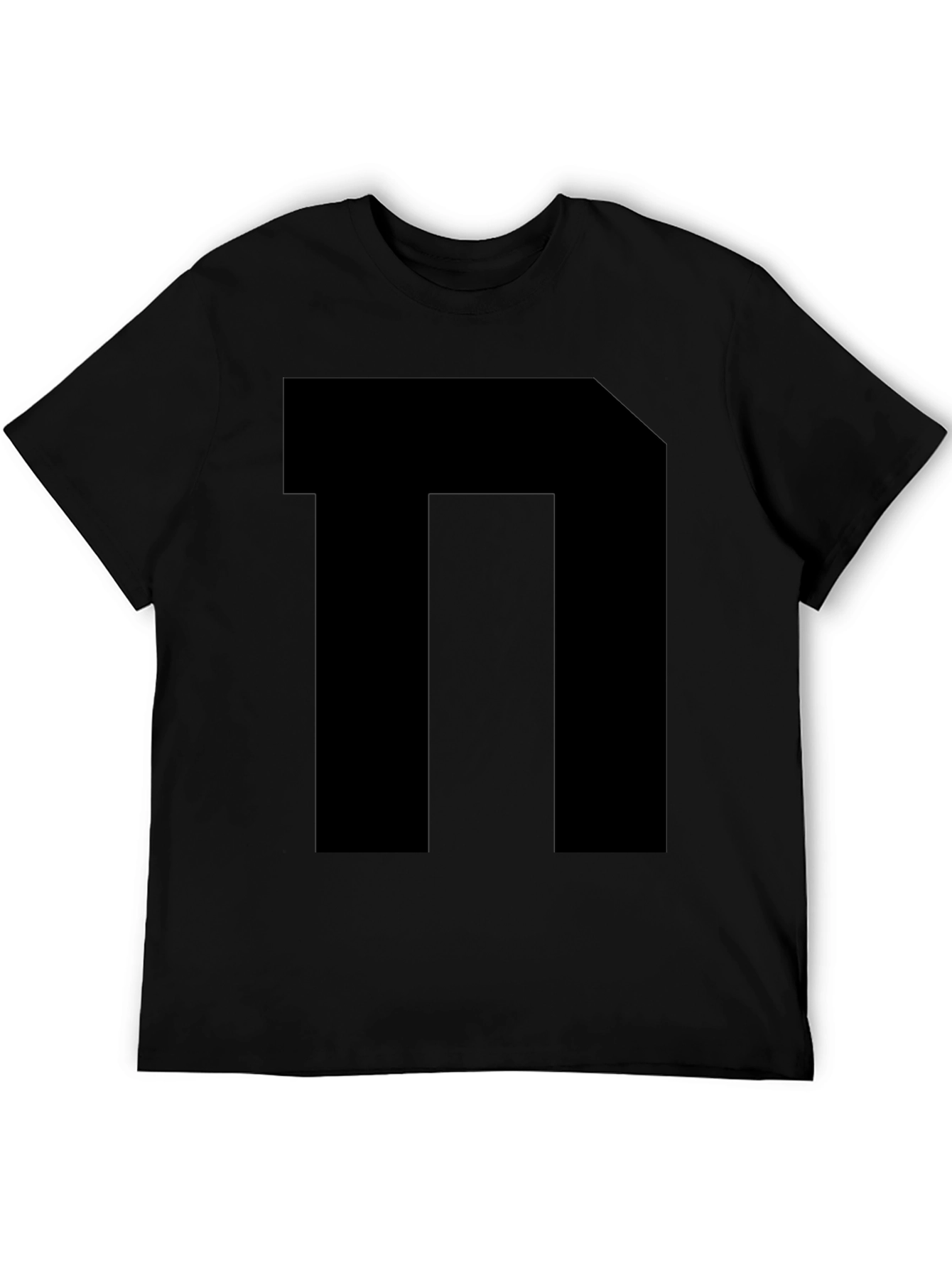 Modern Block Letter T-Shirt - Sleek Black Tee