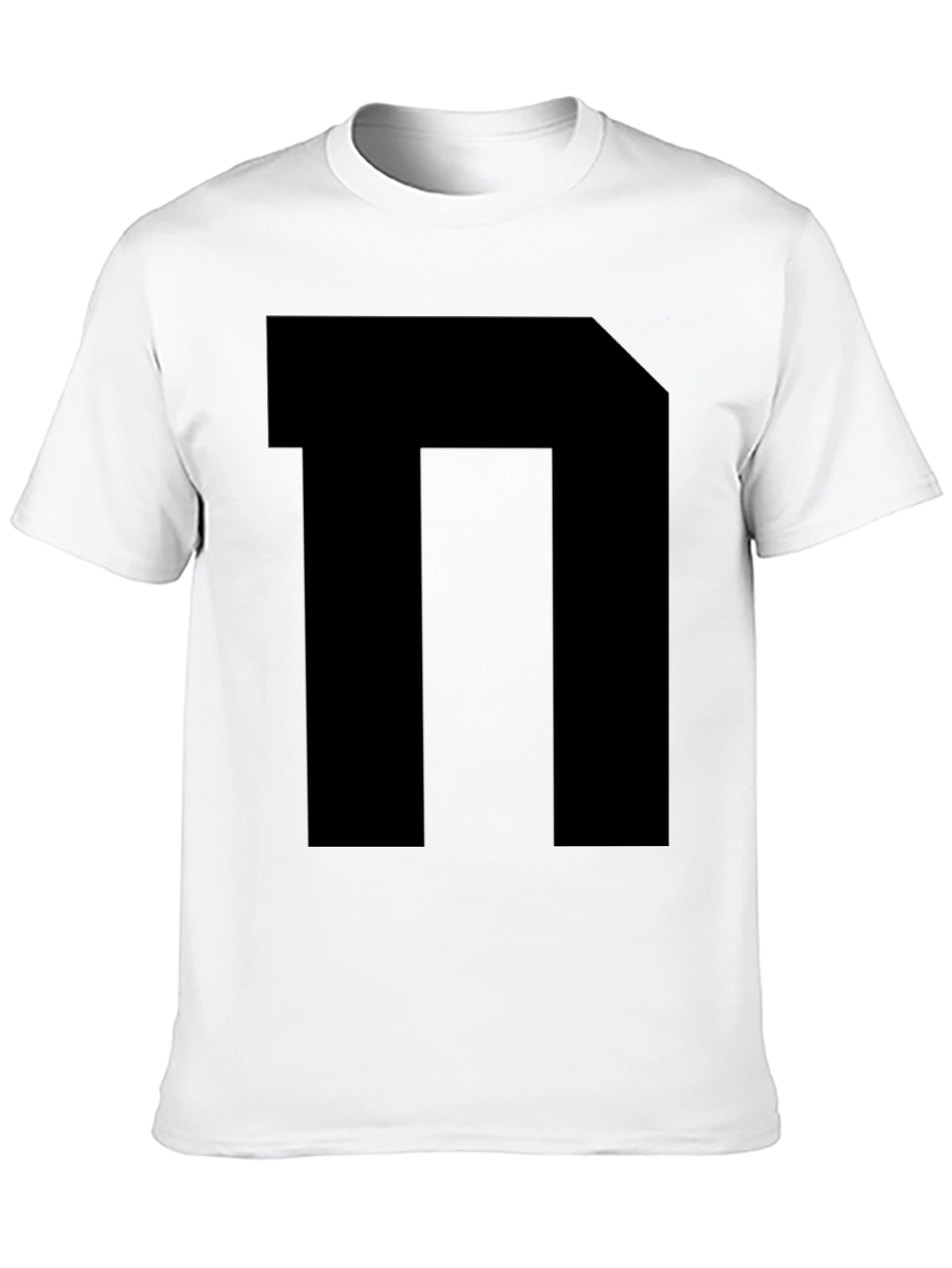 Modern Block Letter T-Shirt - Sleek Black Tee