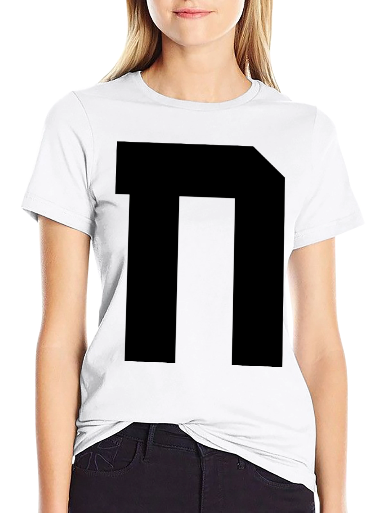 Modern Block Letter T-Shirt - Sleek Black Tee