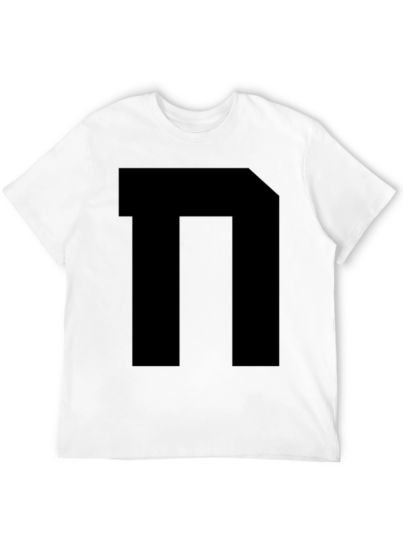 Modern Block Letter T-Shirt - Sleek Black Tee