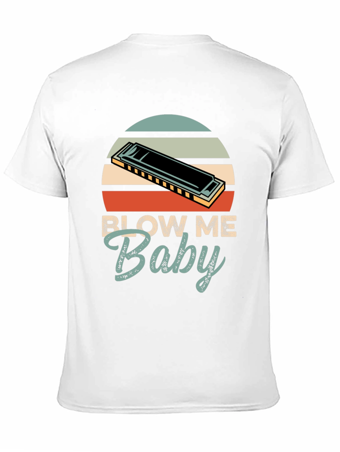 Blow Me Baby Harmonica Graphic Tee - Retro Style