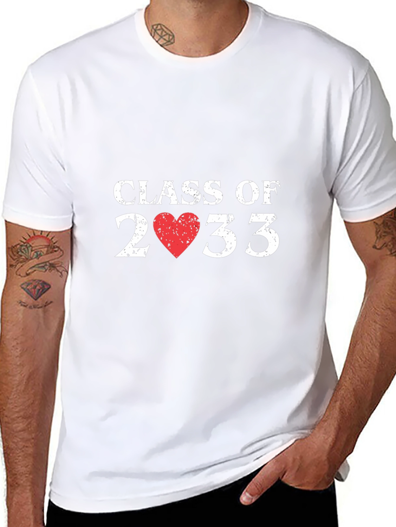 Class of 2033 Heart Graphic T-Shirt