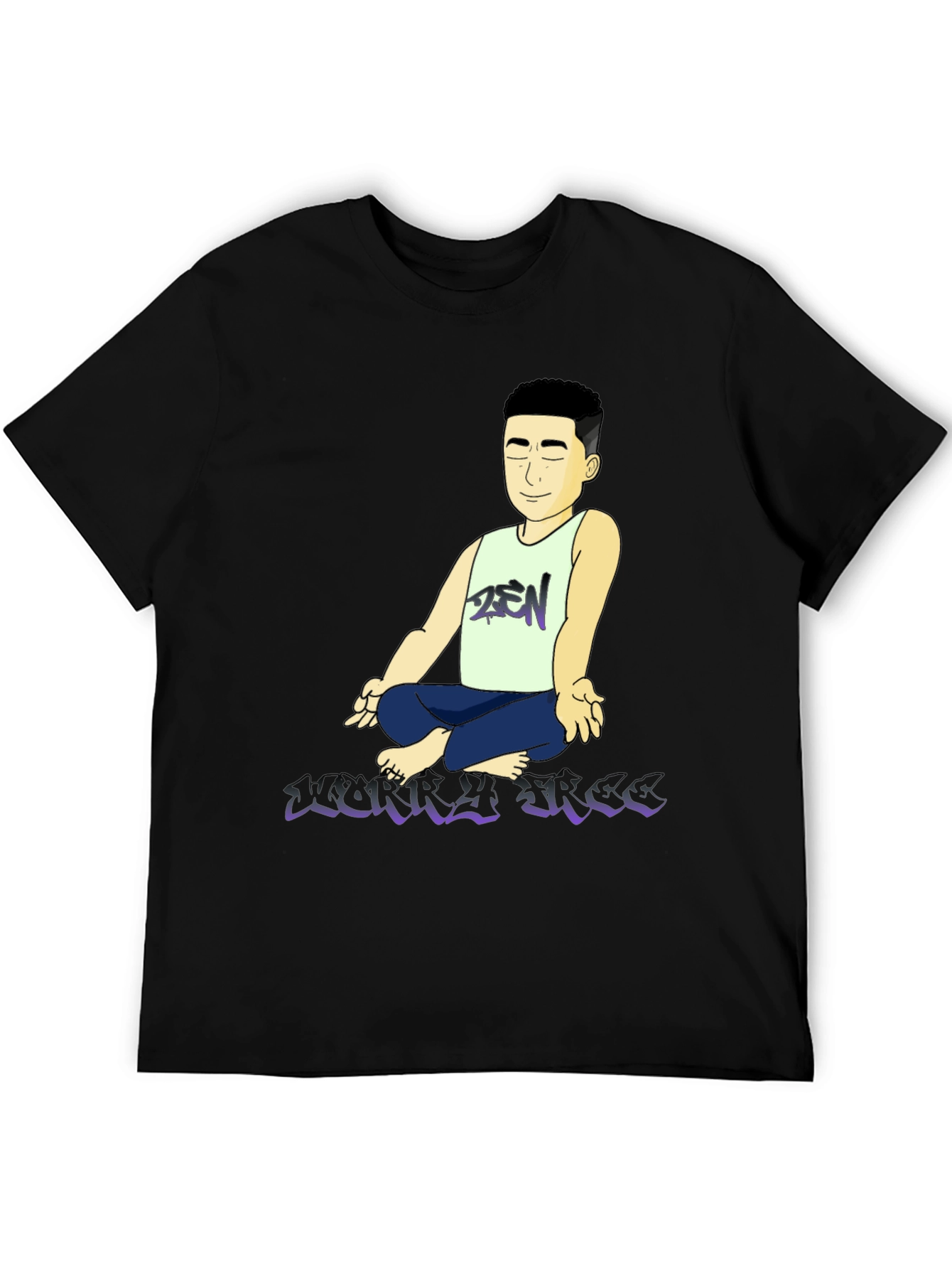Zen Cartoon Graphic T-Shirt