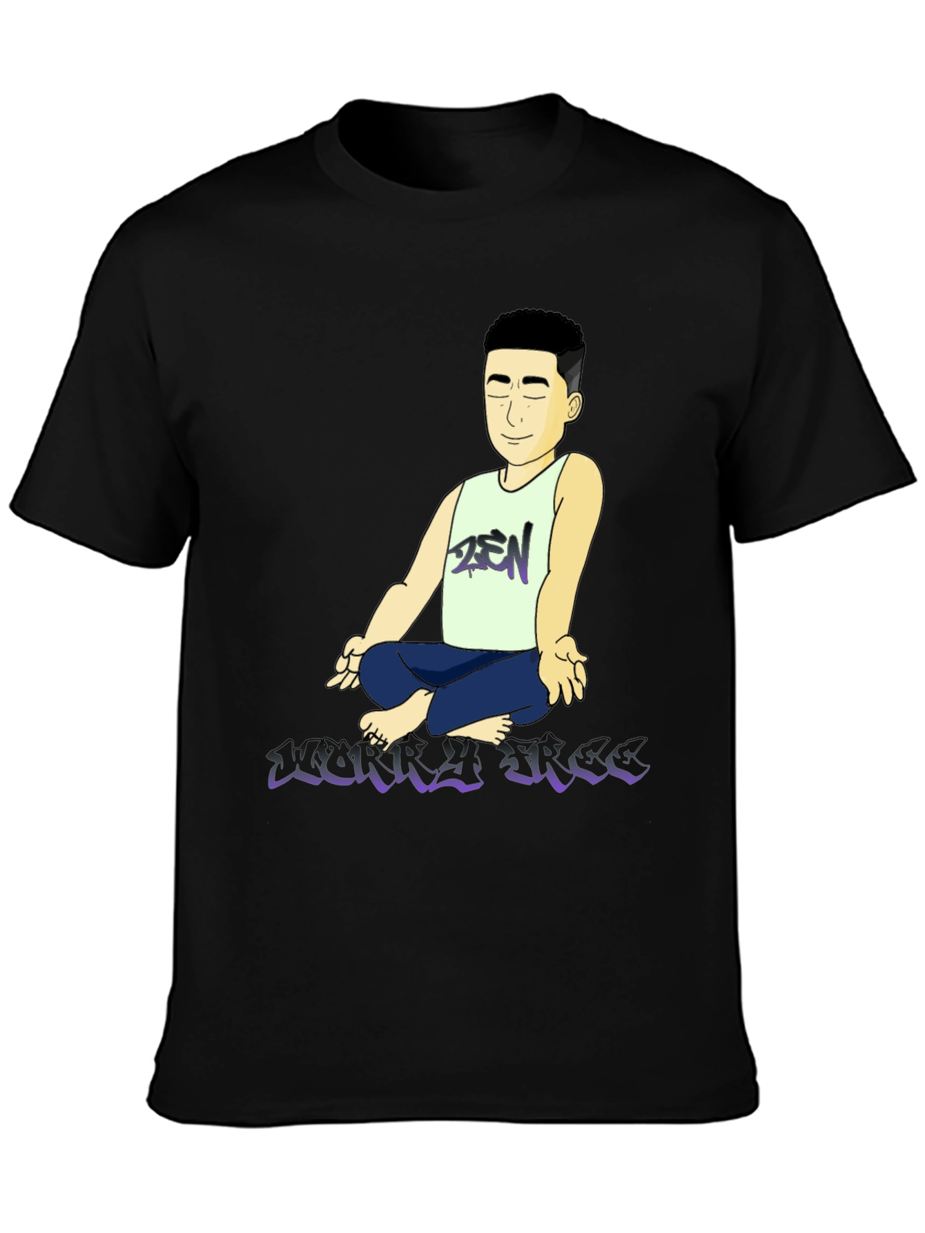 Zen Cartoon Graphic T-Shirt
