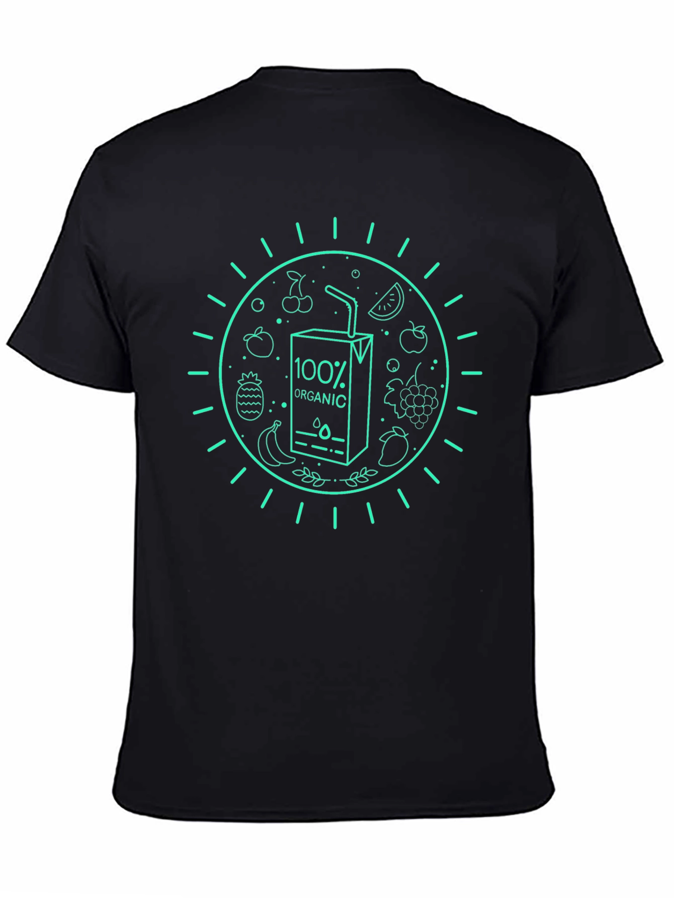 Organic Juice Graphic Black T-Shirt