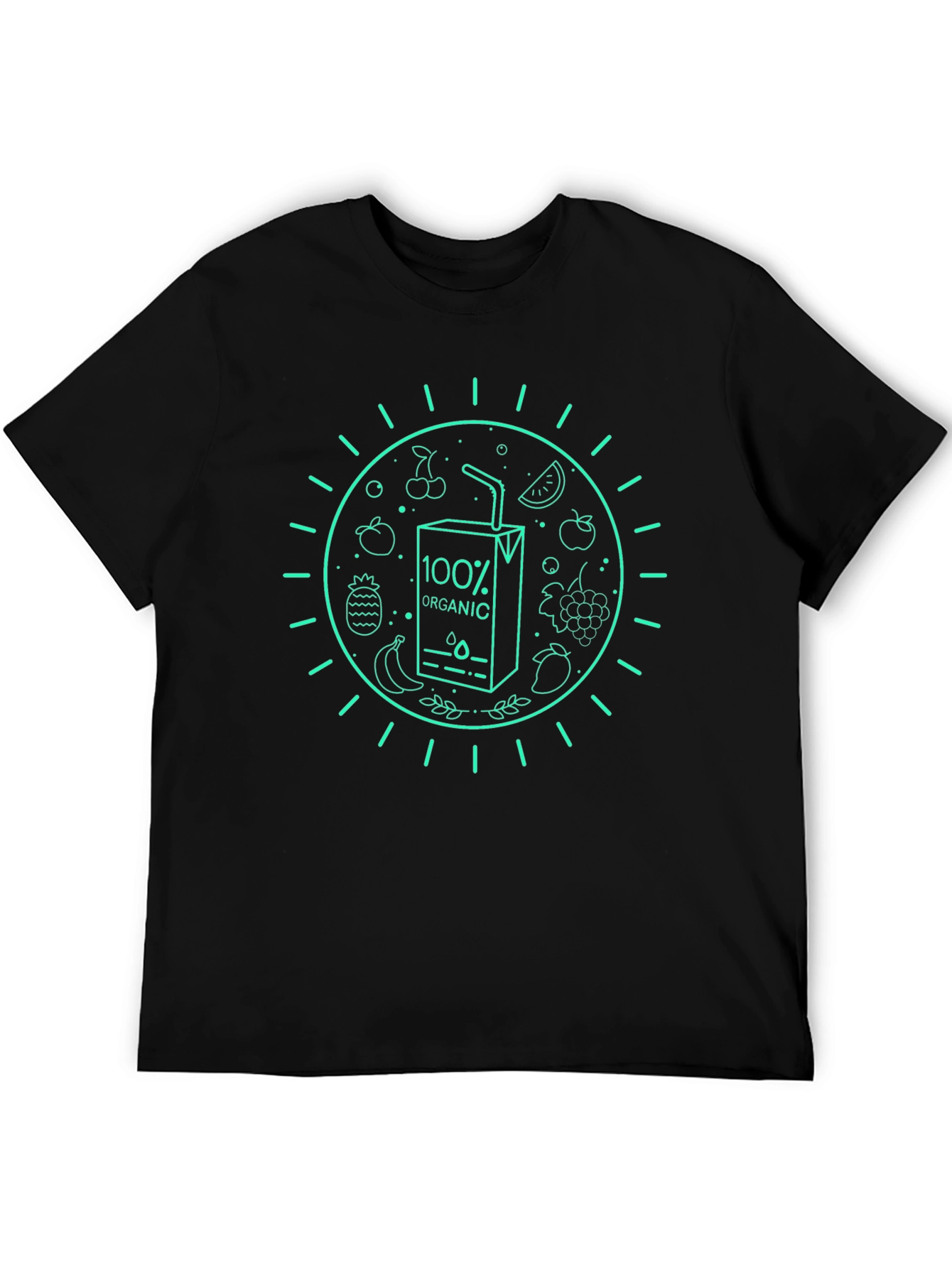 Organic Juice Graphic Black T-Shirt