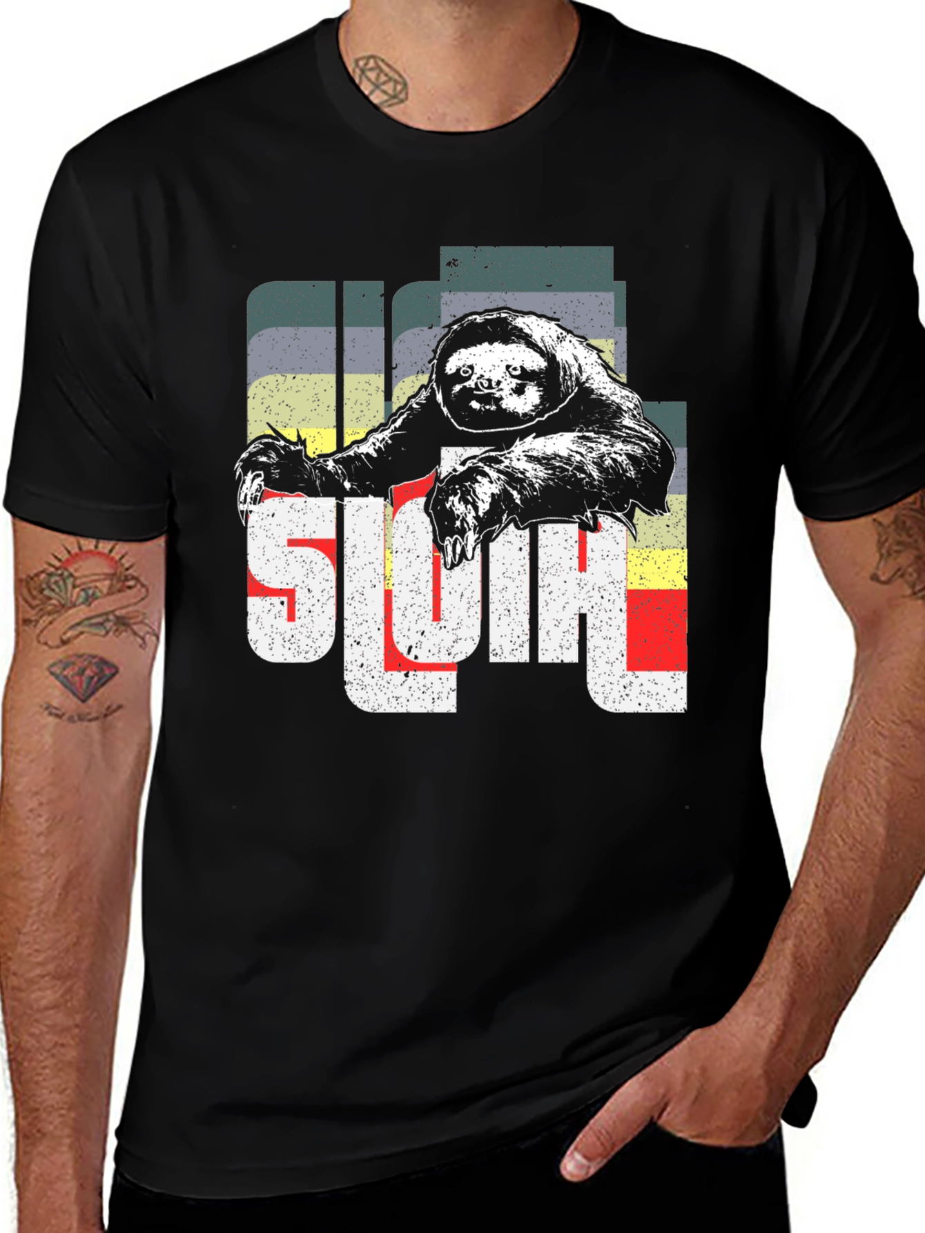 Sloth Graphic T-Shirt - Relaxed Style
