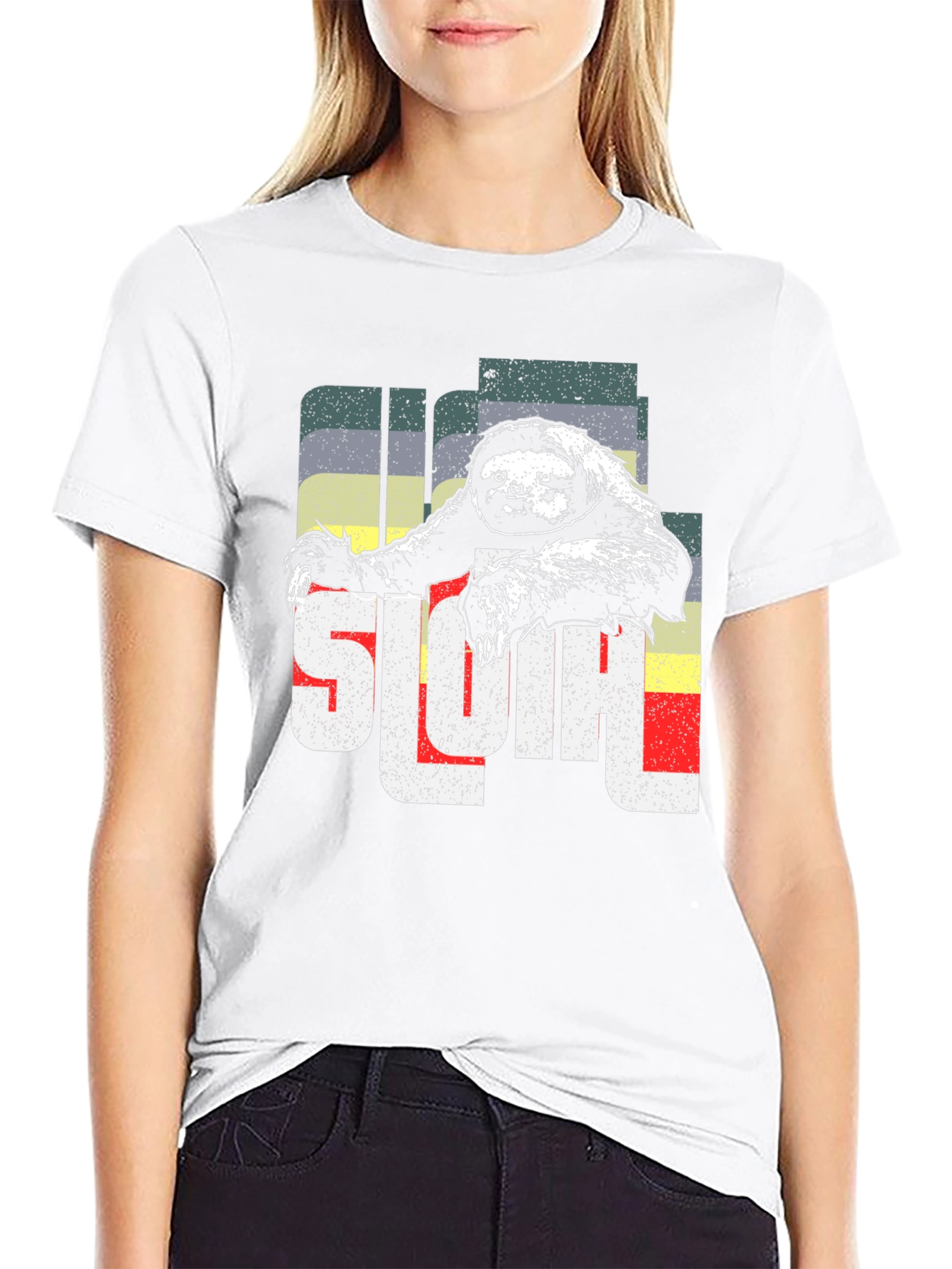 Sloth Graphic T-Shirt - Relaxed Style