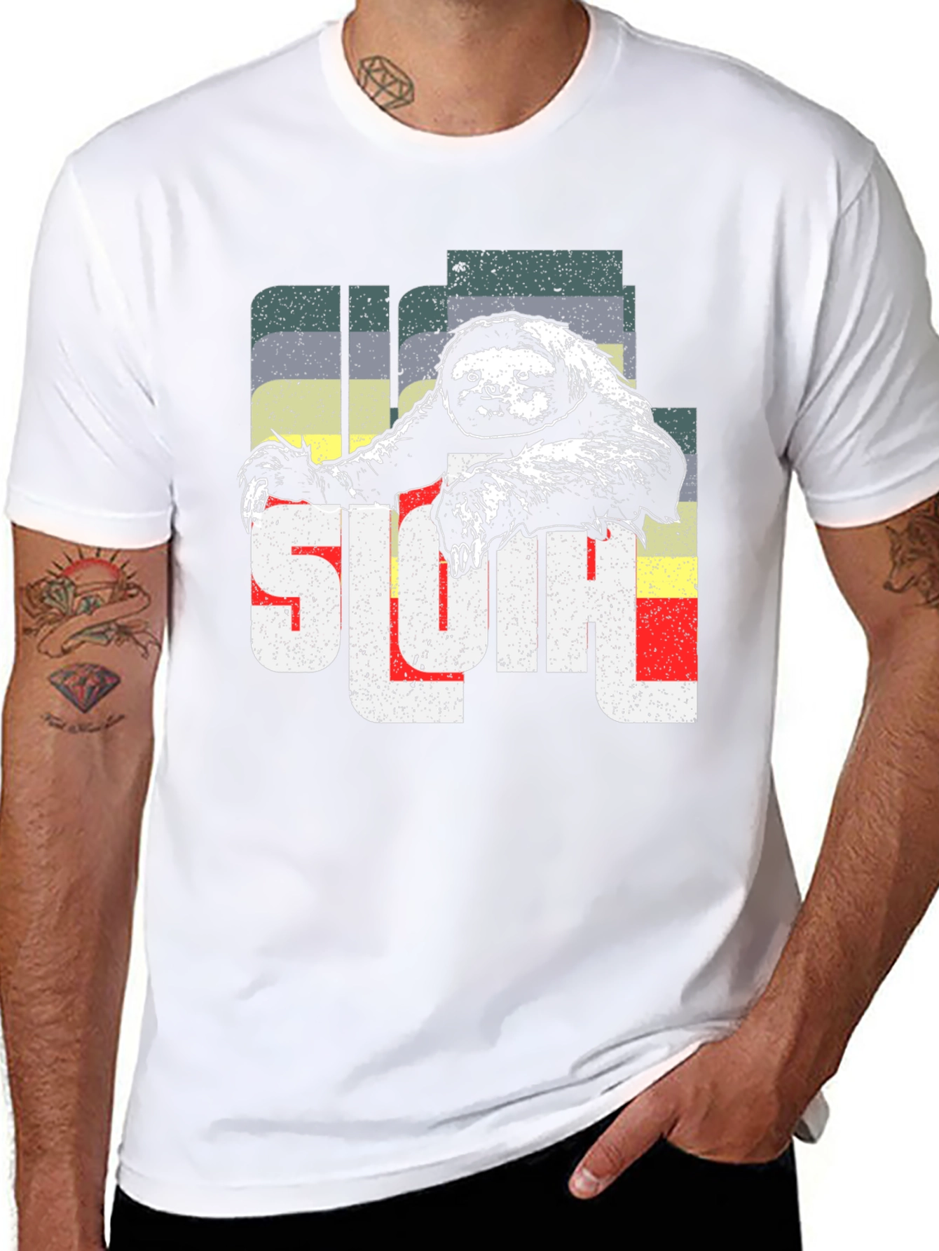 Sloth Graphic T-Shirt - Relaxed Style