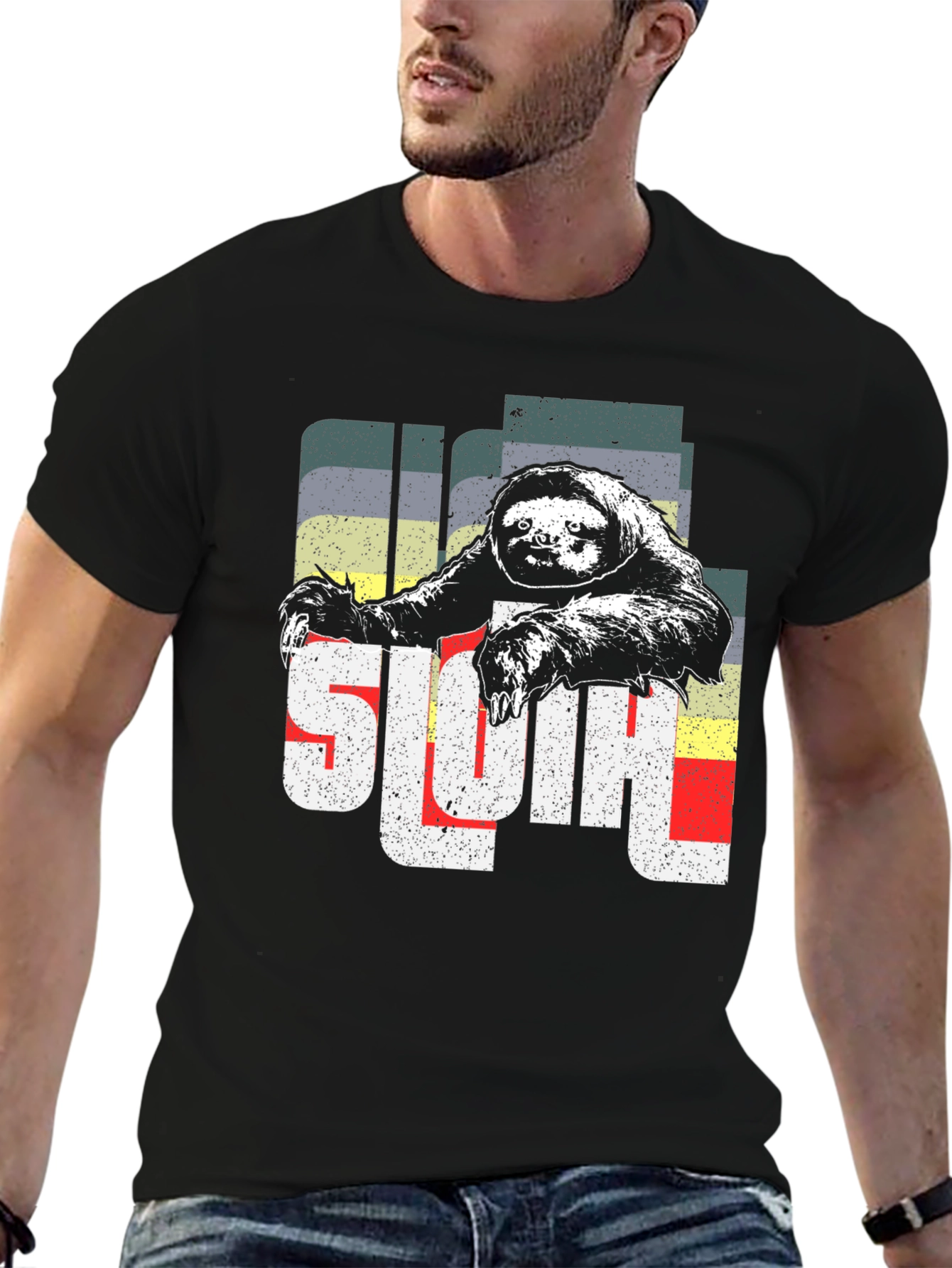 Sloth Graphic T-Shirt - Relaxed Style