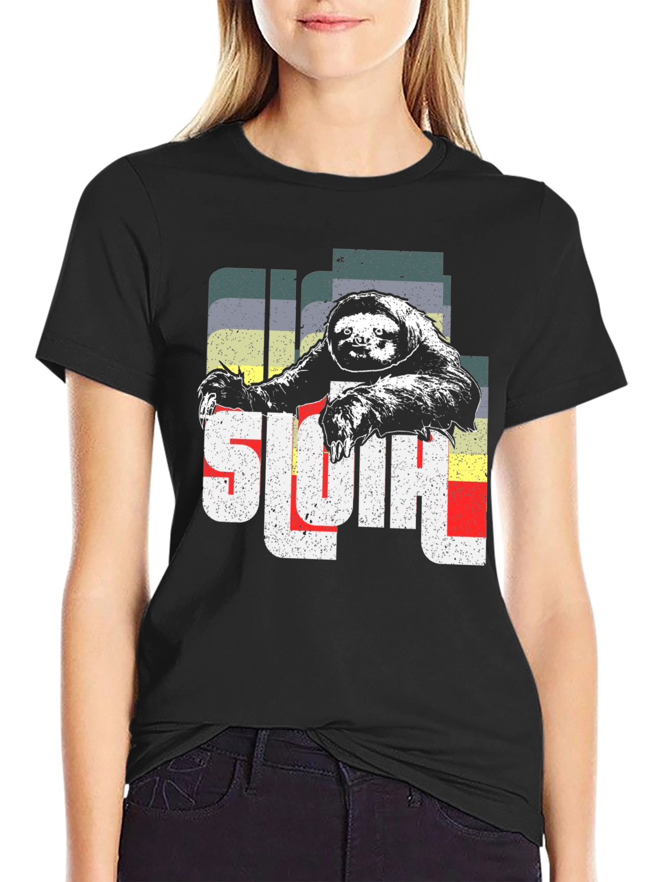 Sloth Graphic T-Shirt - Relaxed Style