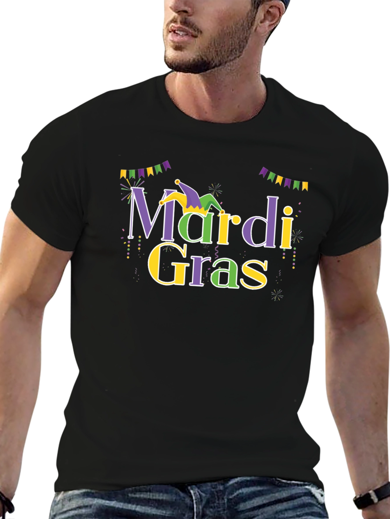 Mardi Gras Graphic T-Shirt - Celebrate in Style!