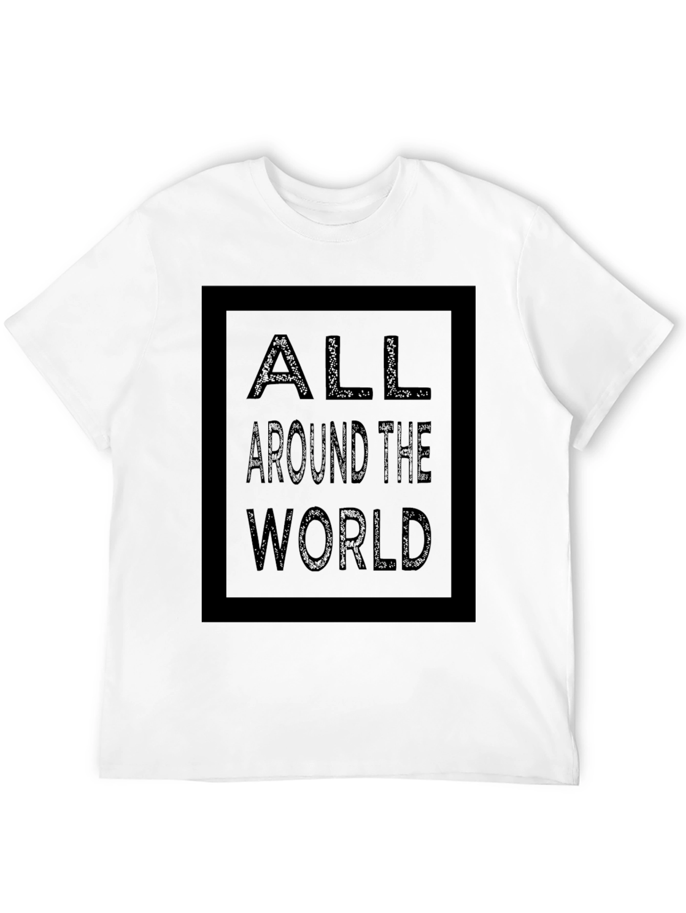 All Around the World Graphic Print Black T-Shirt