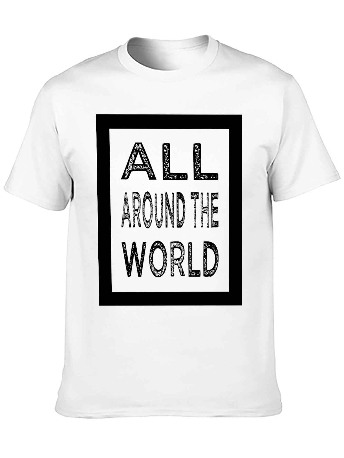 All Around the World Graphic Print Black T-Shirt