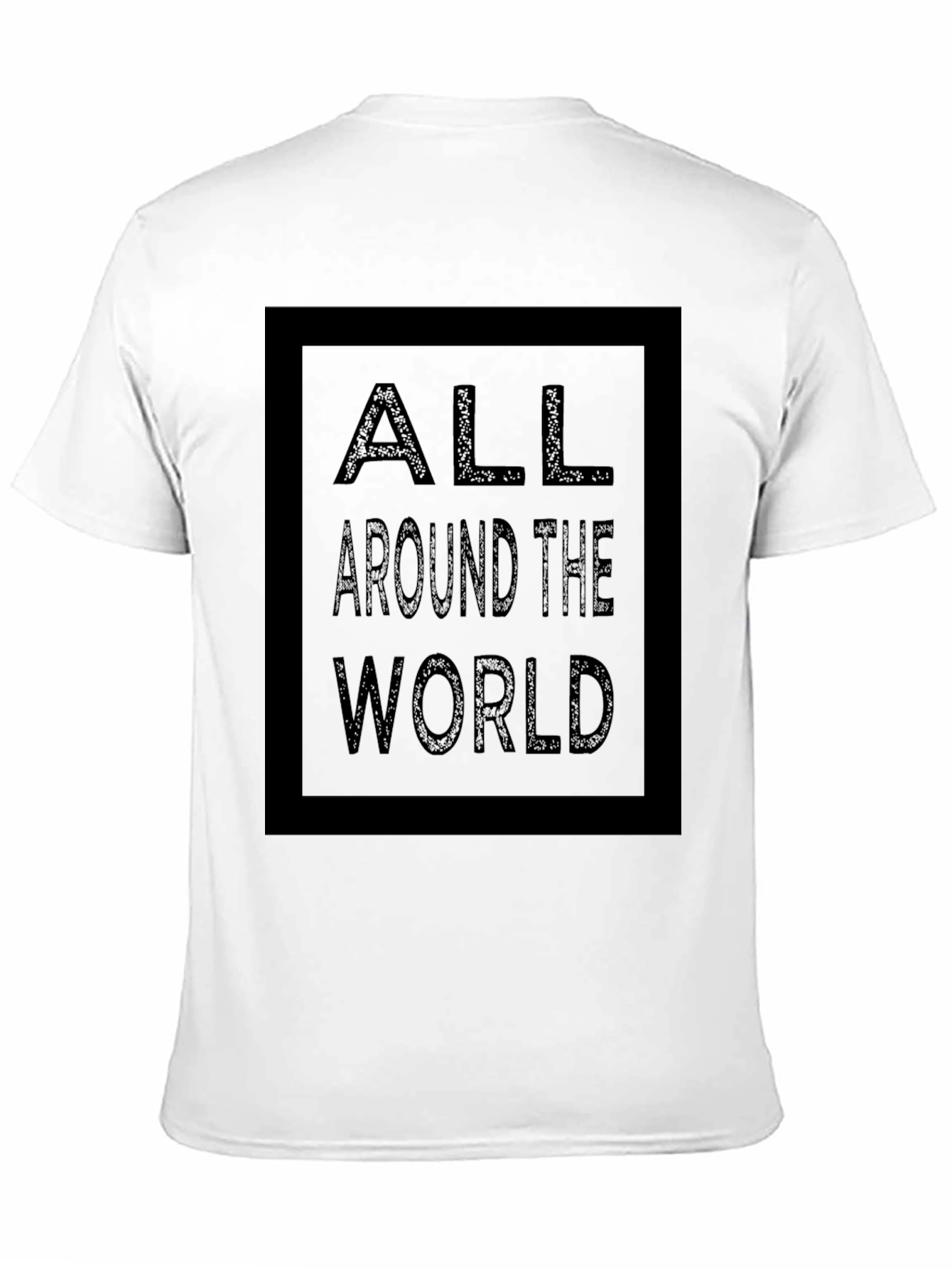 All Around the World Graphic Print Black T-Shirt