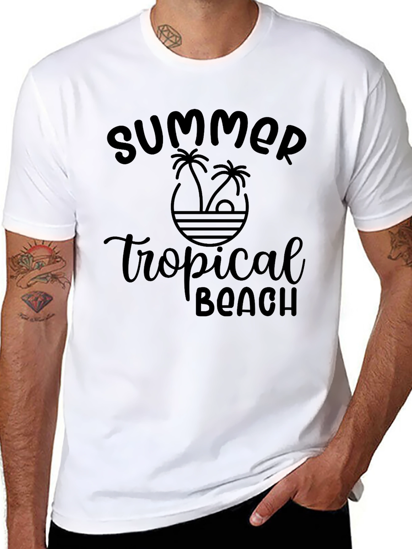 Summer Tropical Beach Graphic Tee