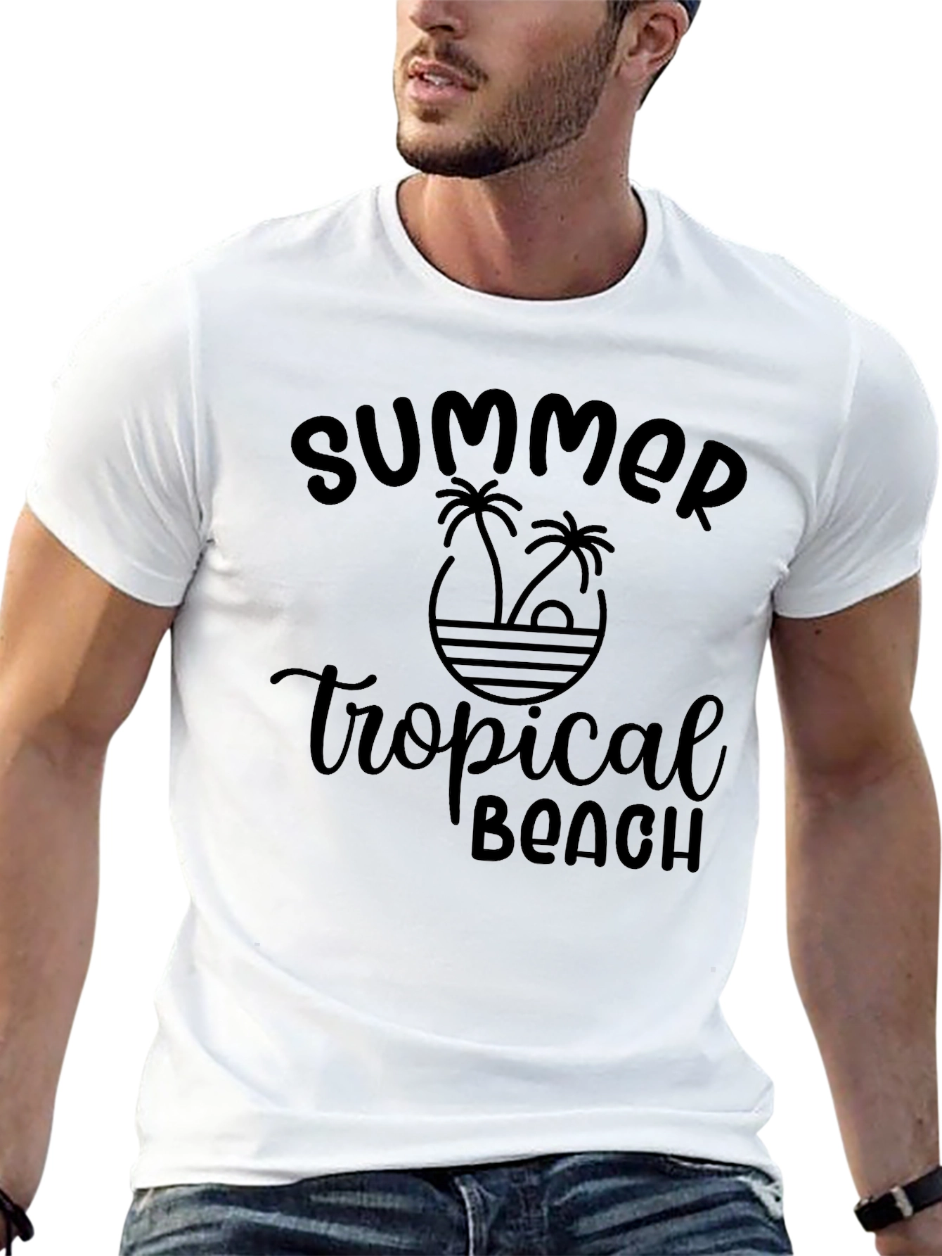 Summer Tropical Beach Graphic Tee
