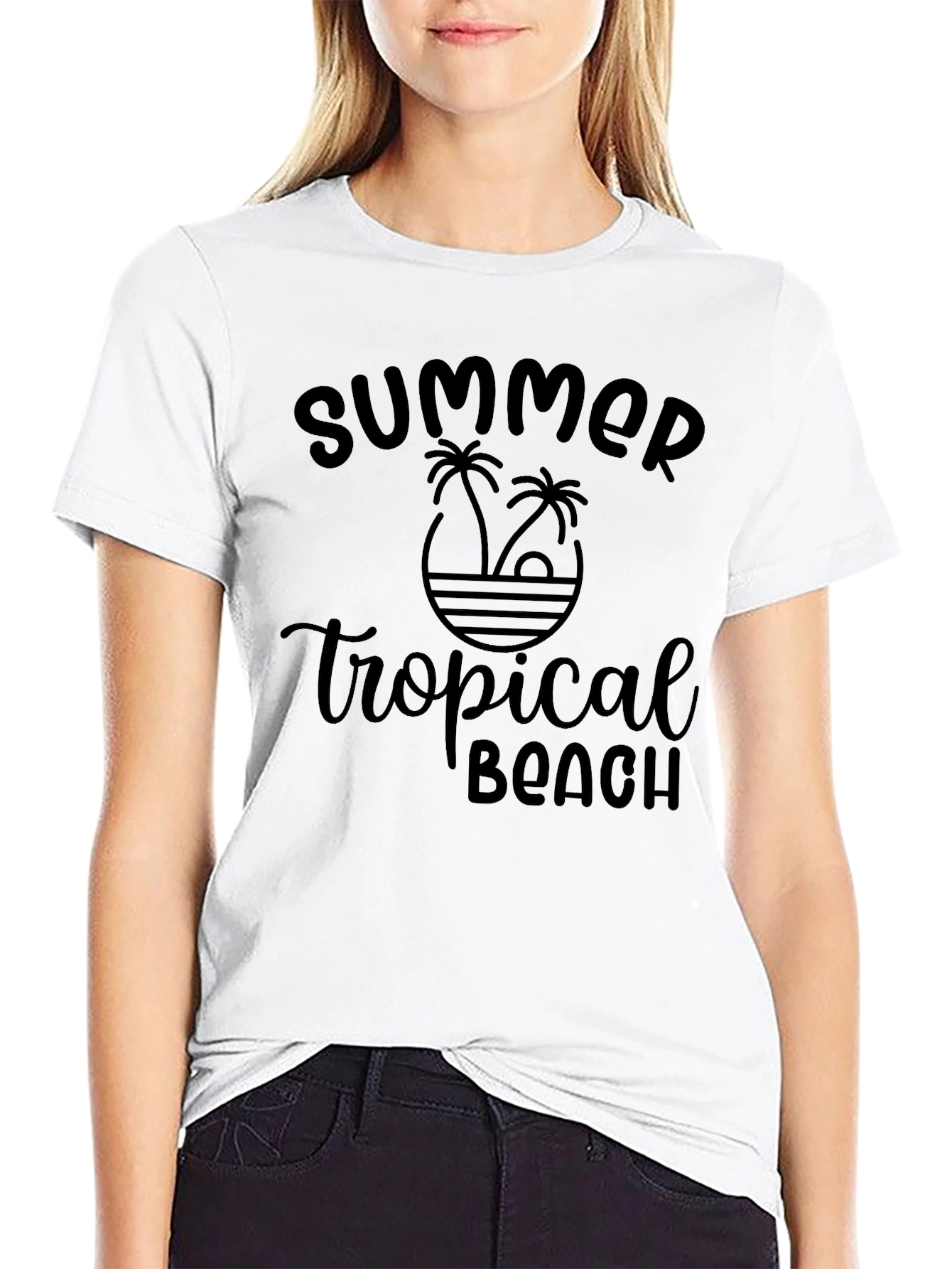 Summer Tropical Beach Graphic Tee