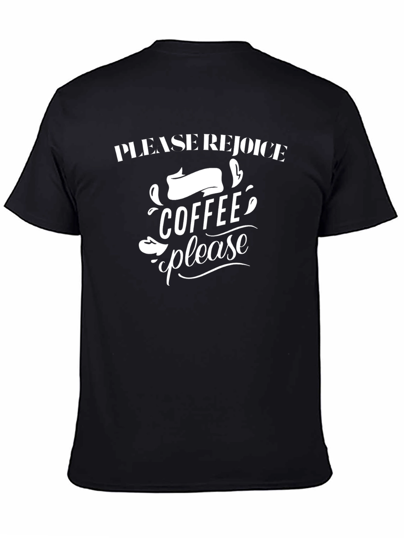 Coffee Please T-Shirt - Unisex Black Tee