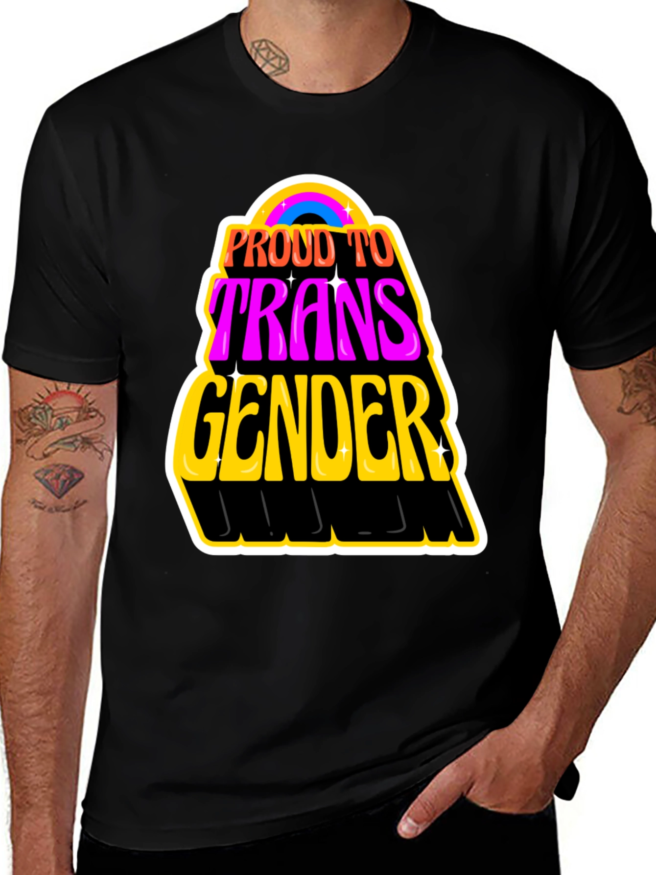 Proud to be Transgender Black T-Shirt